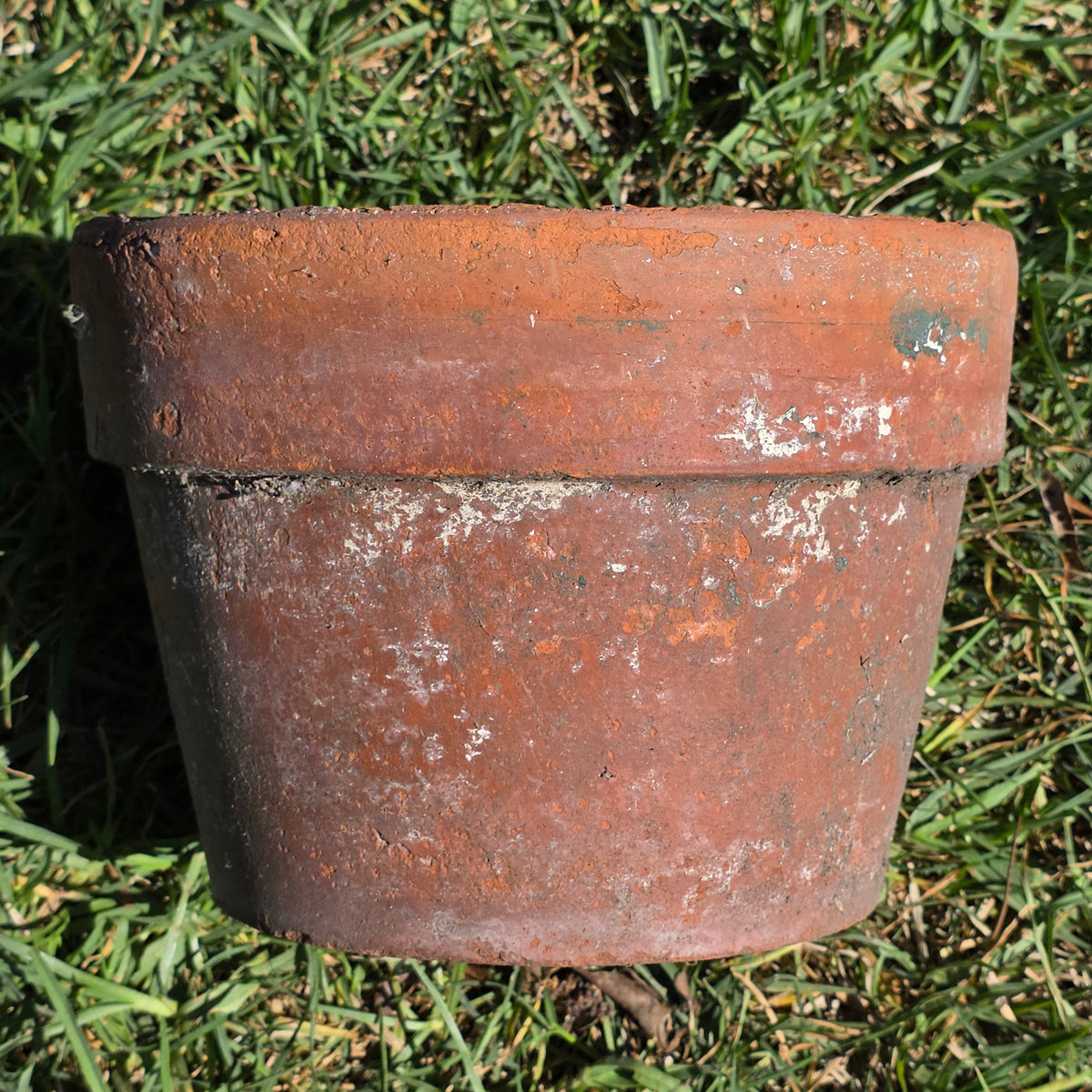 Vintage Terracotta Flower Pot 8.75" Clay Planter Rustic Garden