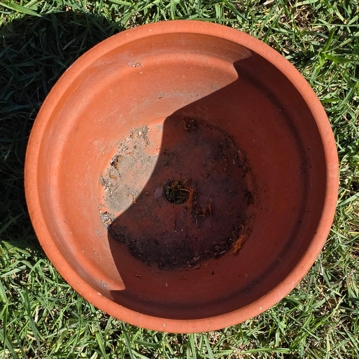 Vintage Italy Terracotta Plant Pot 10" Clay Planter Stamped Flower Pot Garden