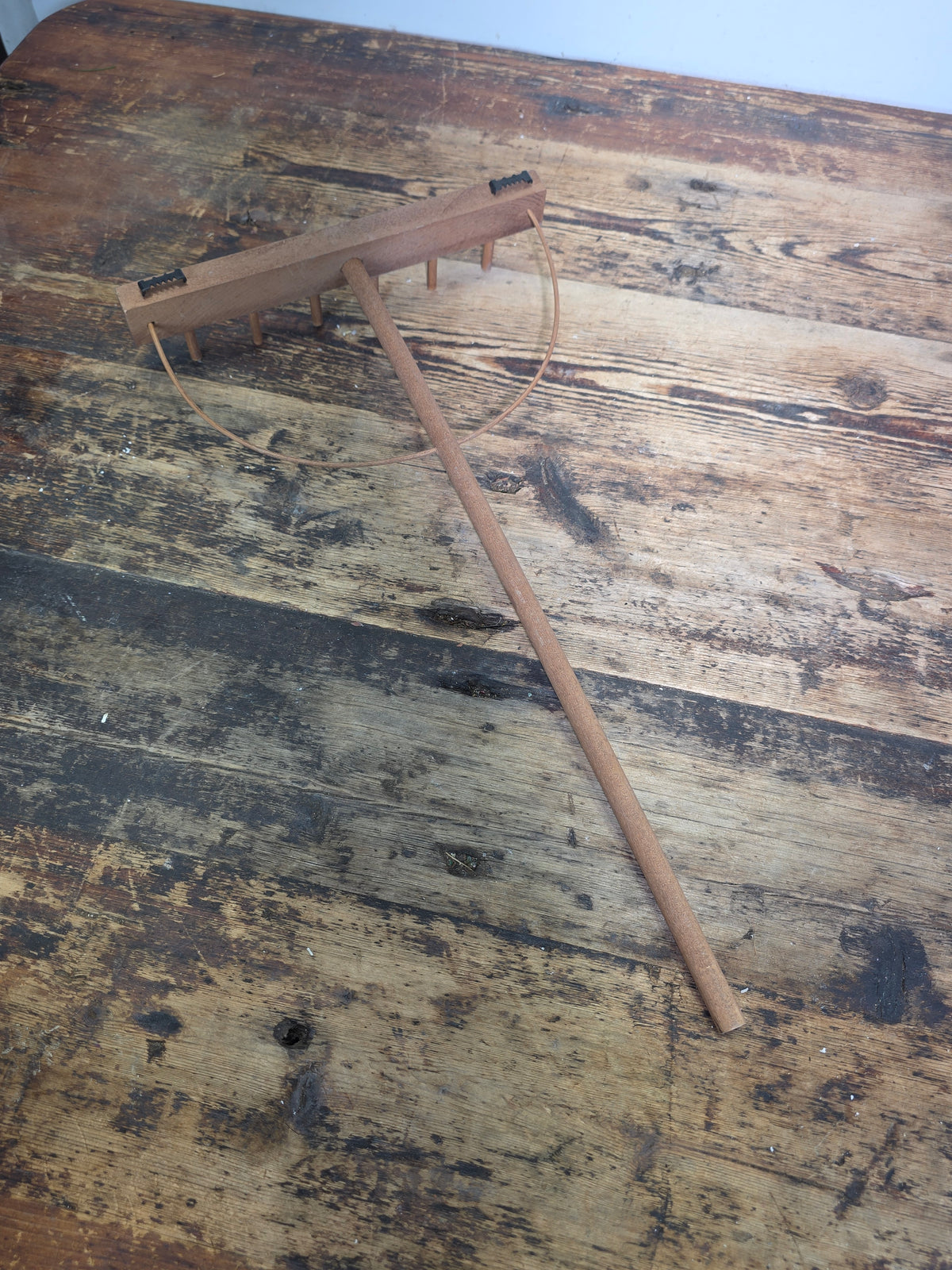 Vtg Mini Wooden Bow Hay Rake Antique Style Primitive Farmhouse Wall Decor 18"