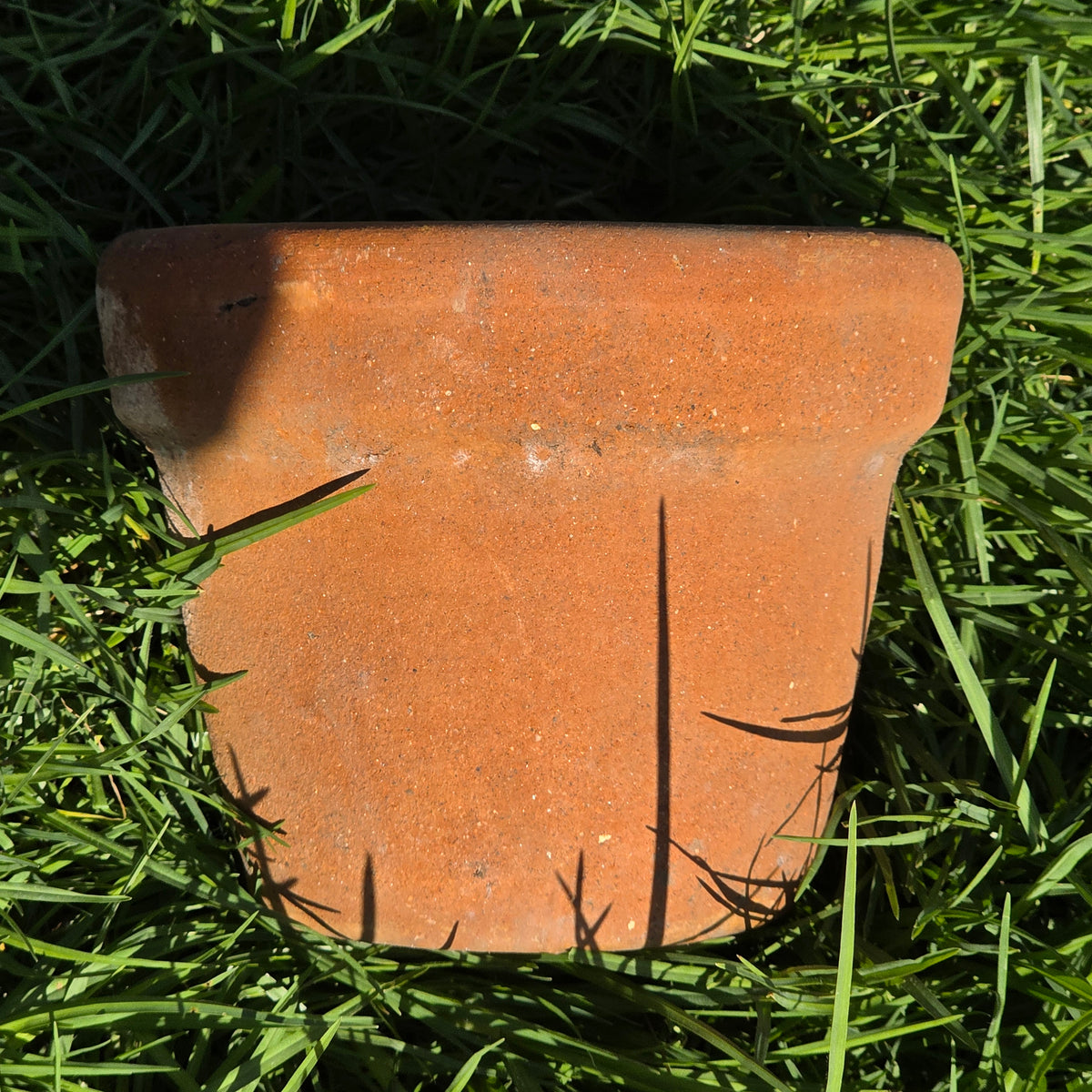 Vintage Terracotta Planter Thick Rim Italian Style Clay Flower Pot Heavy 8" Aged