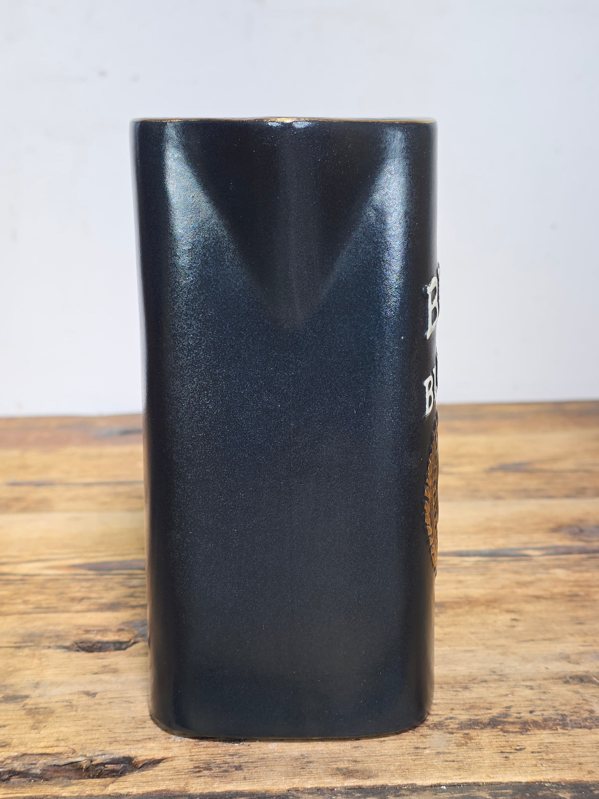 Vintage Jim Beam Black Label Pitcher Regal China 1983 Black Gold Barware Jug 7"