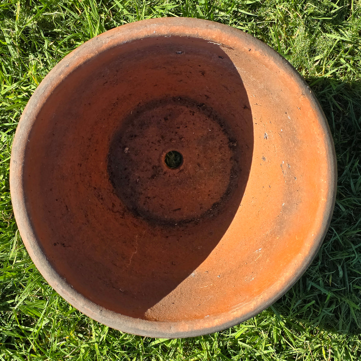 Vtg Terracotta Planter Relief Flower Garland Clay Pot Tuscan Garden 16" Large
