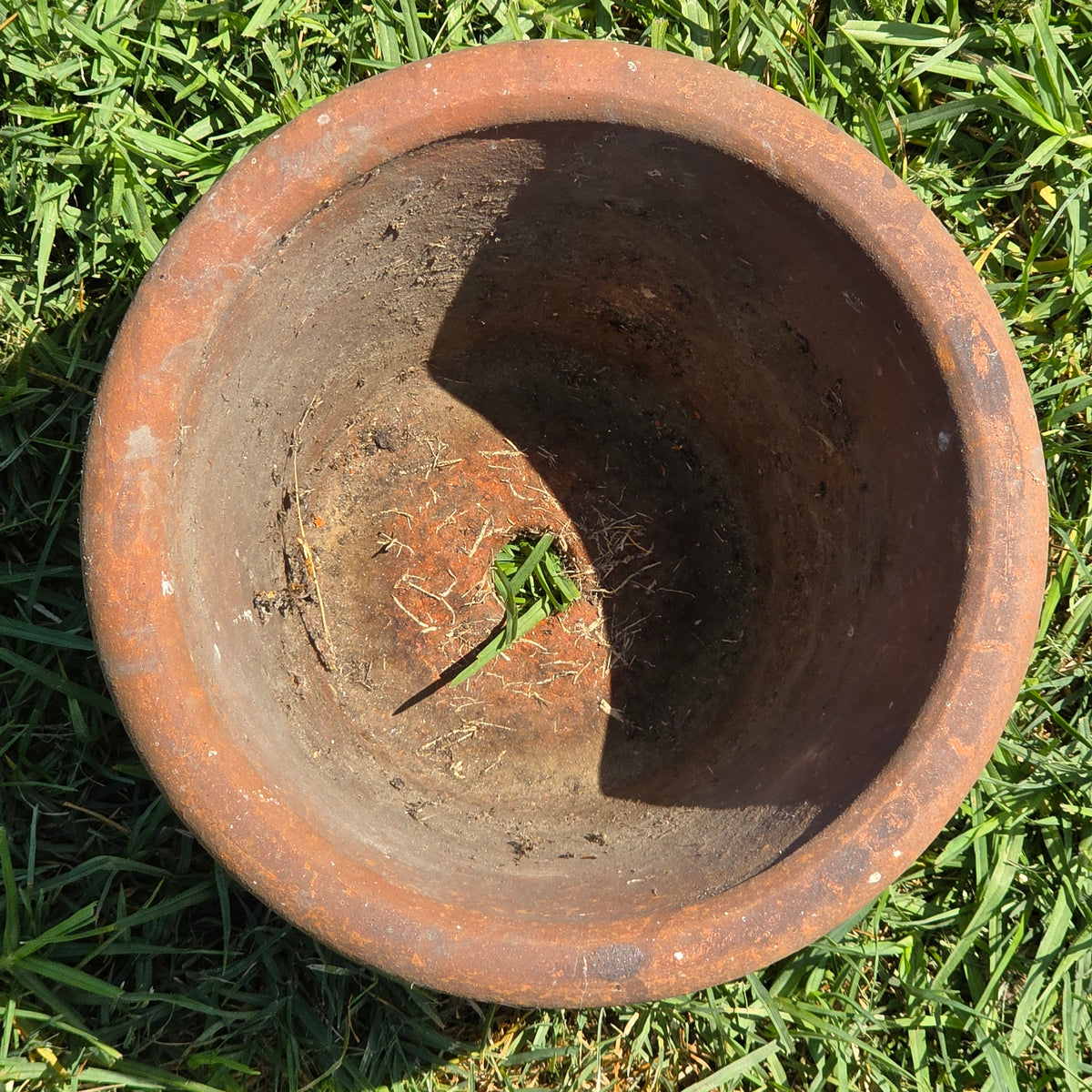 Aged Terra Cotta Planter 10" Mexican Clay Pot PR Imports V9 Rustic Patina (Copy)
