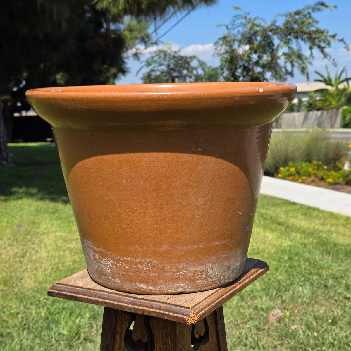 Vintage US Pottery Terracotta Planter Lot 2 Mid Century MCM Clay Flower Pot Set