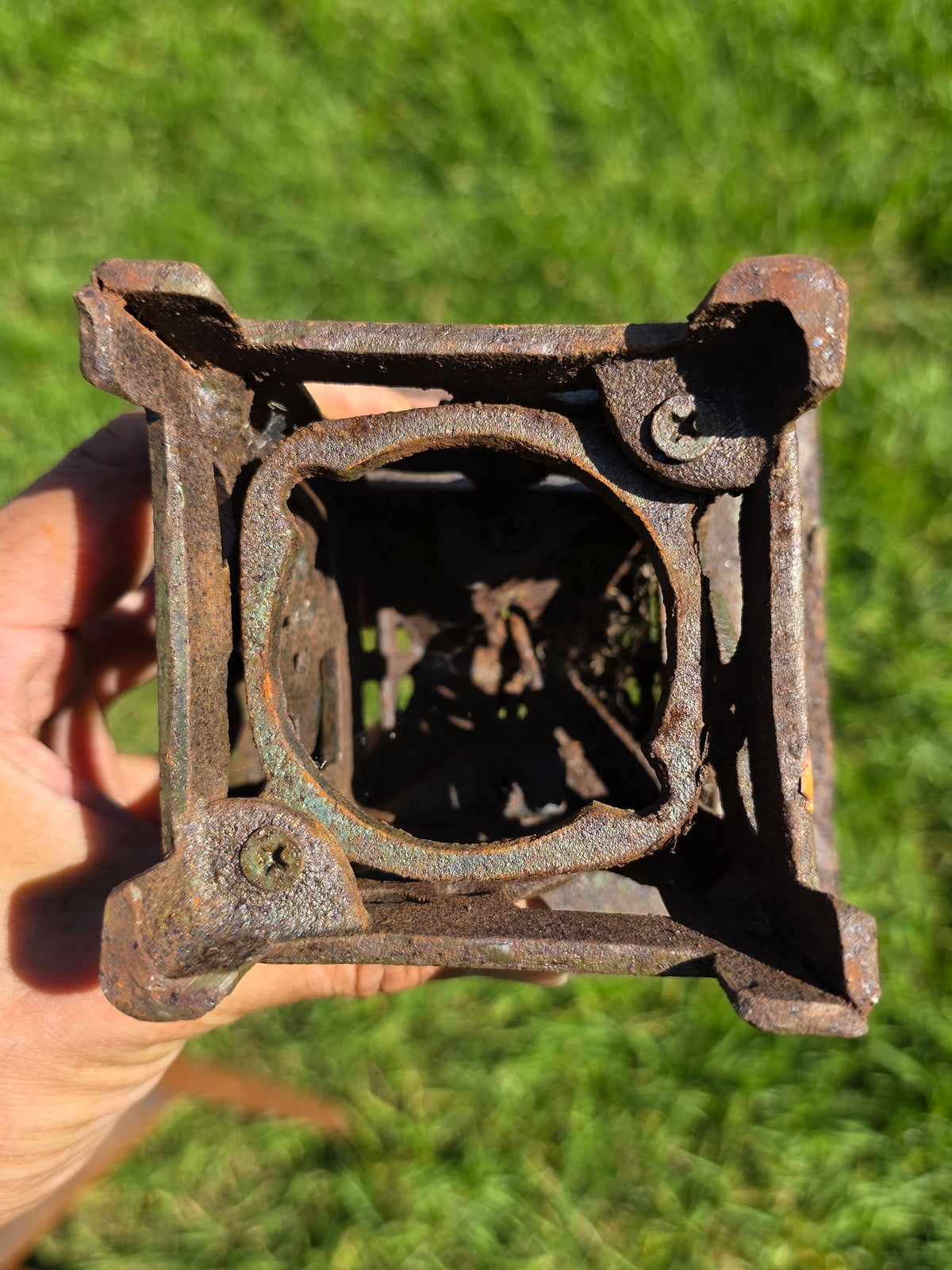Vintage Japanese Cast Iron Lantern Pagoda Bird Hummingbird Hanging Candle Holder
