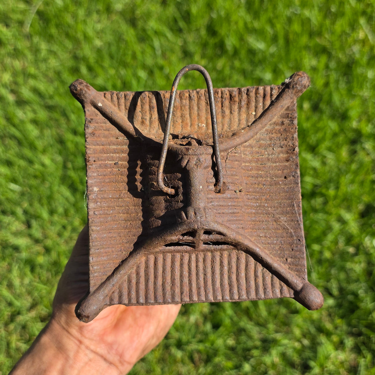 Vintage Japanese Cast Iron Lantern Pagoda Bird Hummingbird Hanging Candle Holder