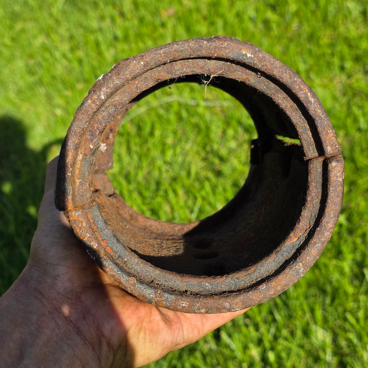 Antique Ornate Cast Iron Column Post Sleeve Wrap Floral Architectural Salvage