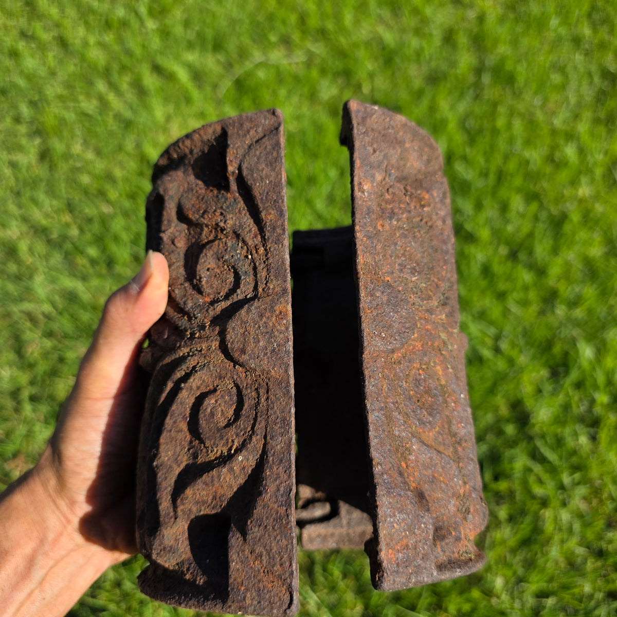 Antique Ornate Cast Iron Column Post Sleeve Wrap Floral Architectural Salvage