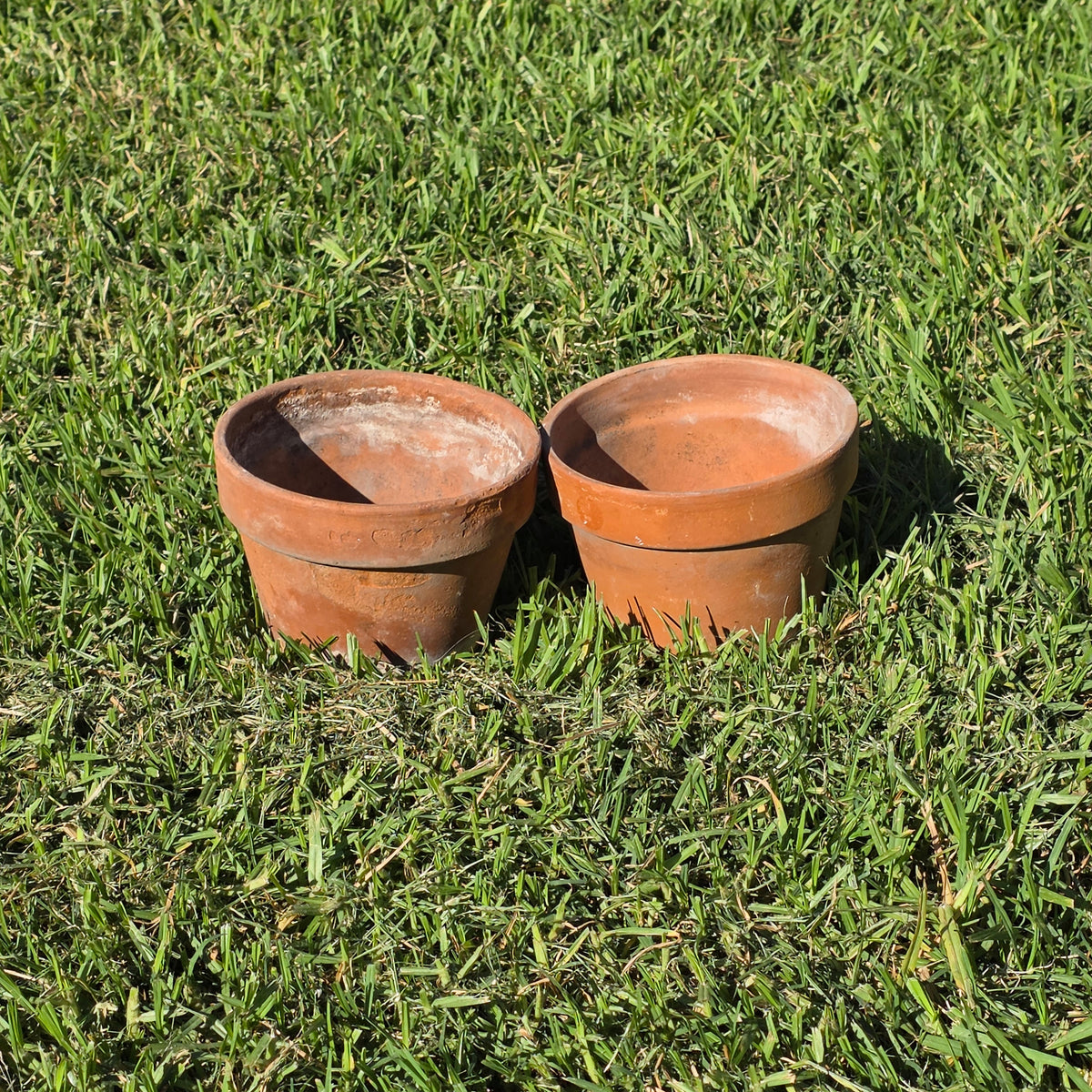 Vintage Euganea Vasi Italy Terracotta Planter Pot Set EV 16 Aged Clay Flowerpot