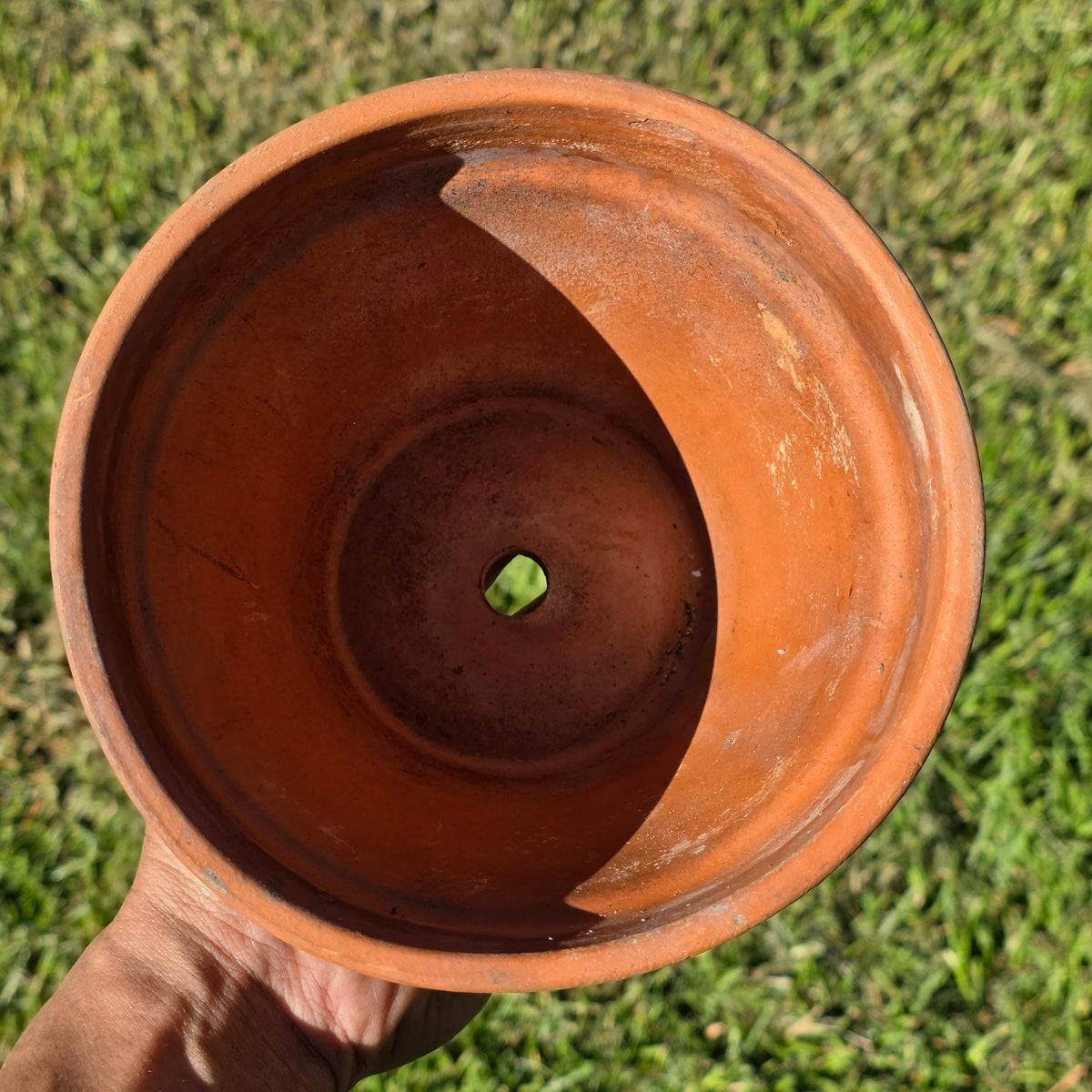 3 Vtg Euganea Vasi Italy Terracotta Planter Pot Lot EV 16 Aged Clay Flowerpot