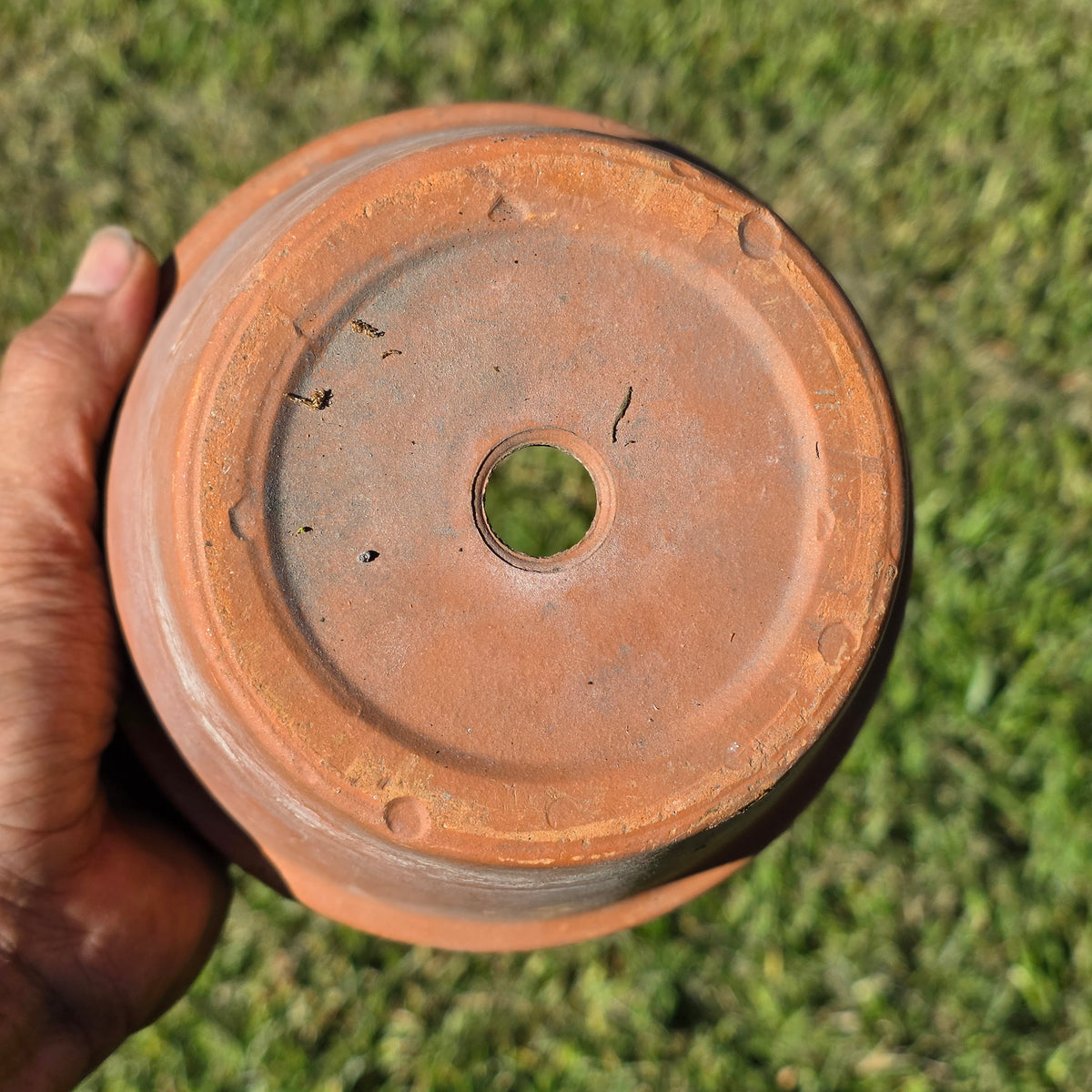 3 Vtg Euganea Vasi Italy Terracotta Planter Pot Lot EV 16 Aged Clay Flowerpot