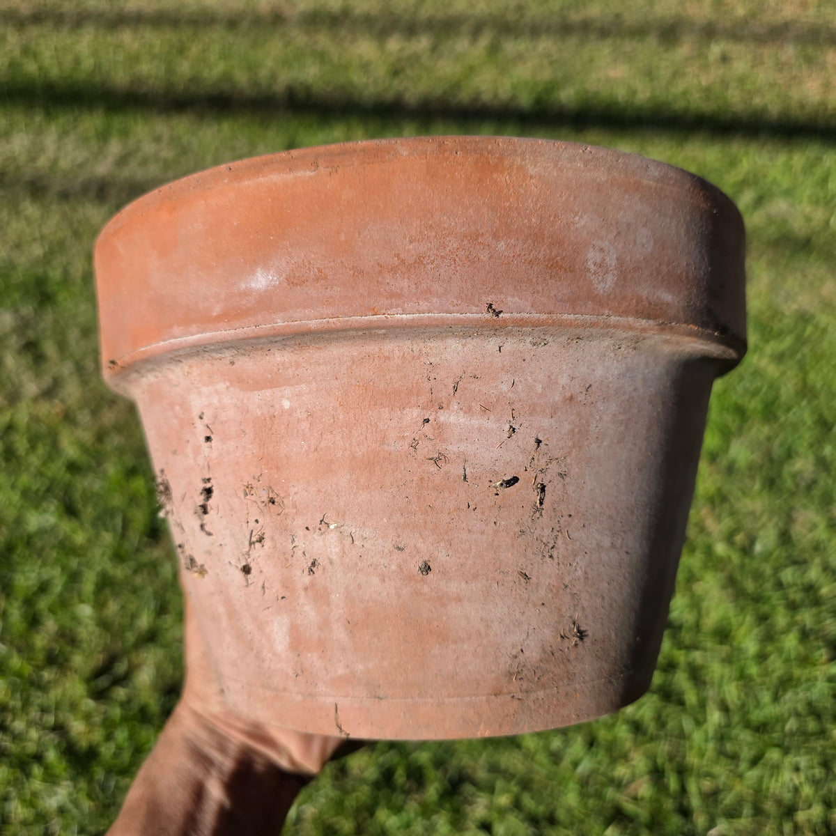 Vintage Deroma Italy Terracotta Flower Pot 8.5" Aged Clay Garden Planter No 20