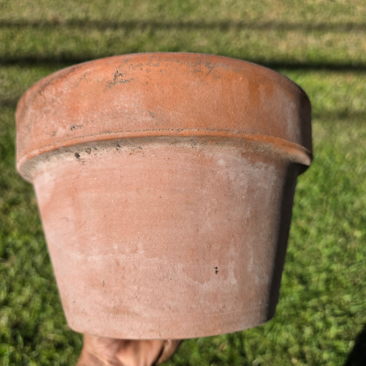 Vintage Deroma Italy Terracotta Flower Pot 8.5" Aged Clay Garden Planter No 20