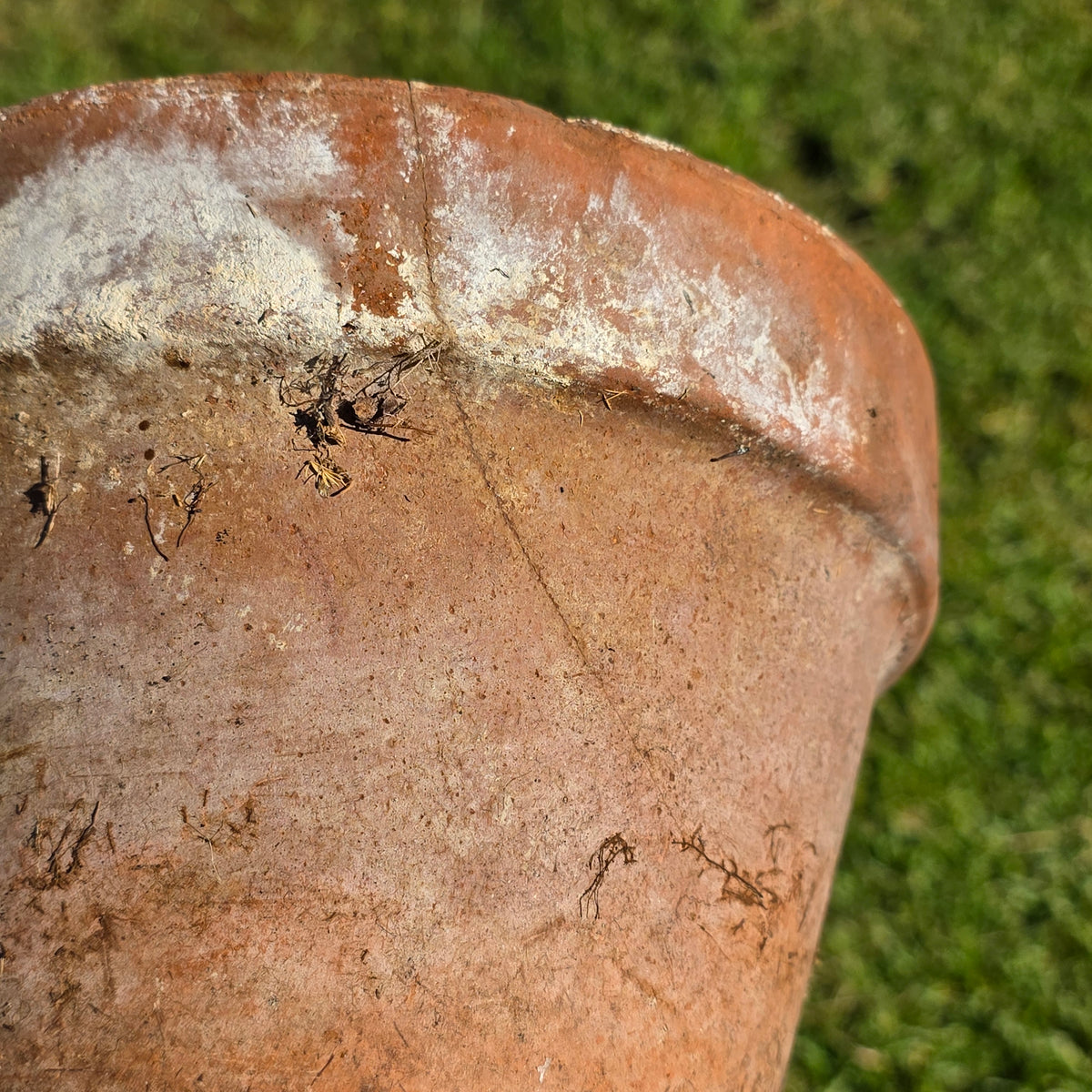Set of 2 Vintage DeRoma Terracotta Pot 8.5" Italy Clay Planter Garden Aged Pair