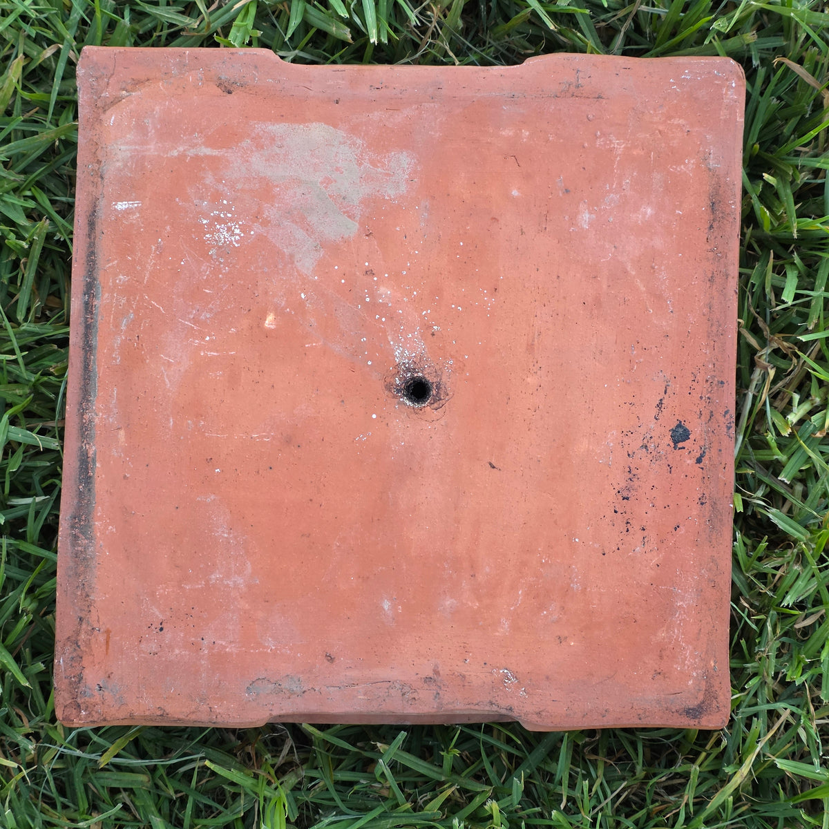 Vtg Terracotta Bonsai Pot Square Clay Planter Hand Tree Maker Mark Garden 10"