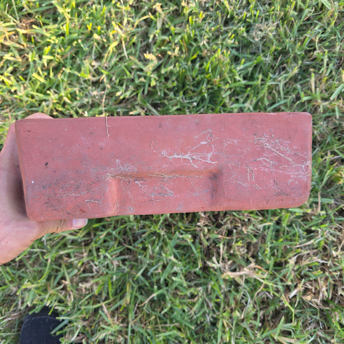 Vtg Terracotta Bonsai Pot Square Clay Planter Hand Tree Maker Mark Garden 10"