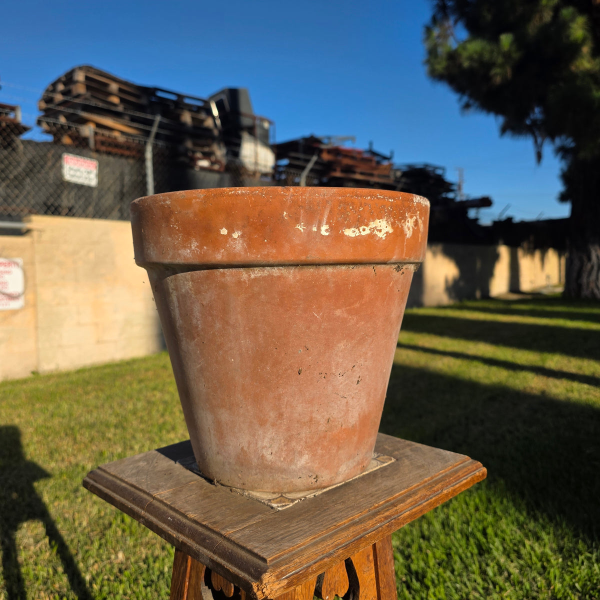 Vtg Italy Terra Cotta Planter Pot 11" Clay Earthenware Flower Decor 27 Tuscan