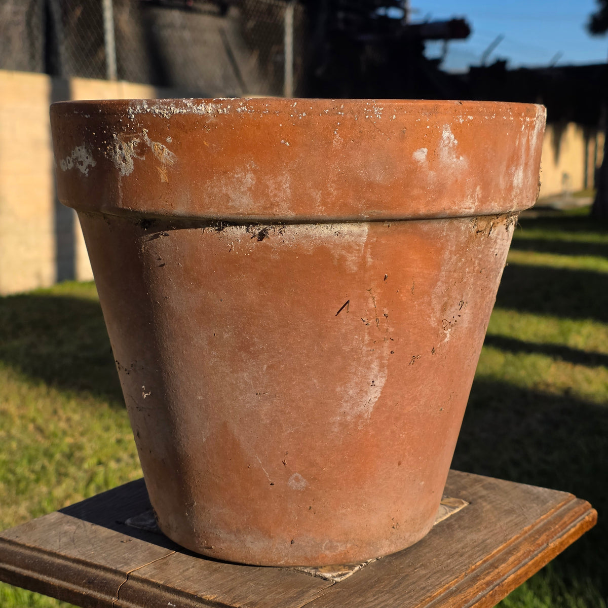 Vtg Italy Terra Cotta Planter Pot 11" Clay Earthenware Flower Decor 27 Tuscan