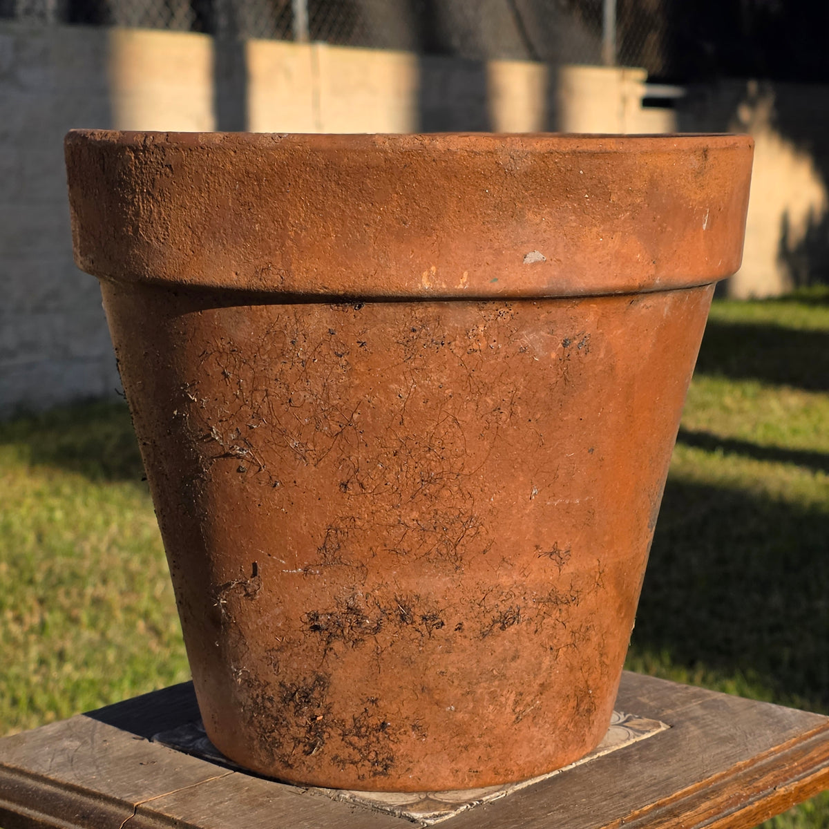 Vtg Italy Terra Cotta Planter Pot 11" Clay Earthenware Flower Decor 27 Tuscan
