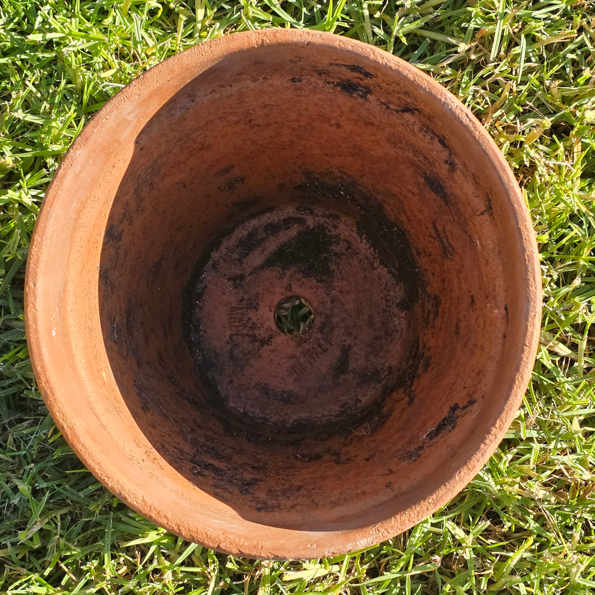 Vtg Italy Terra Cotta Planter Pot 11" Clay Earthenware Flower Decor 27 Tuscan