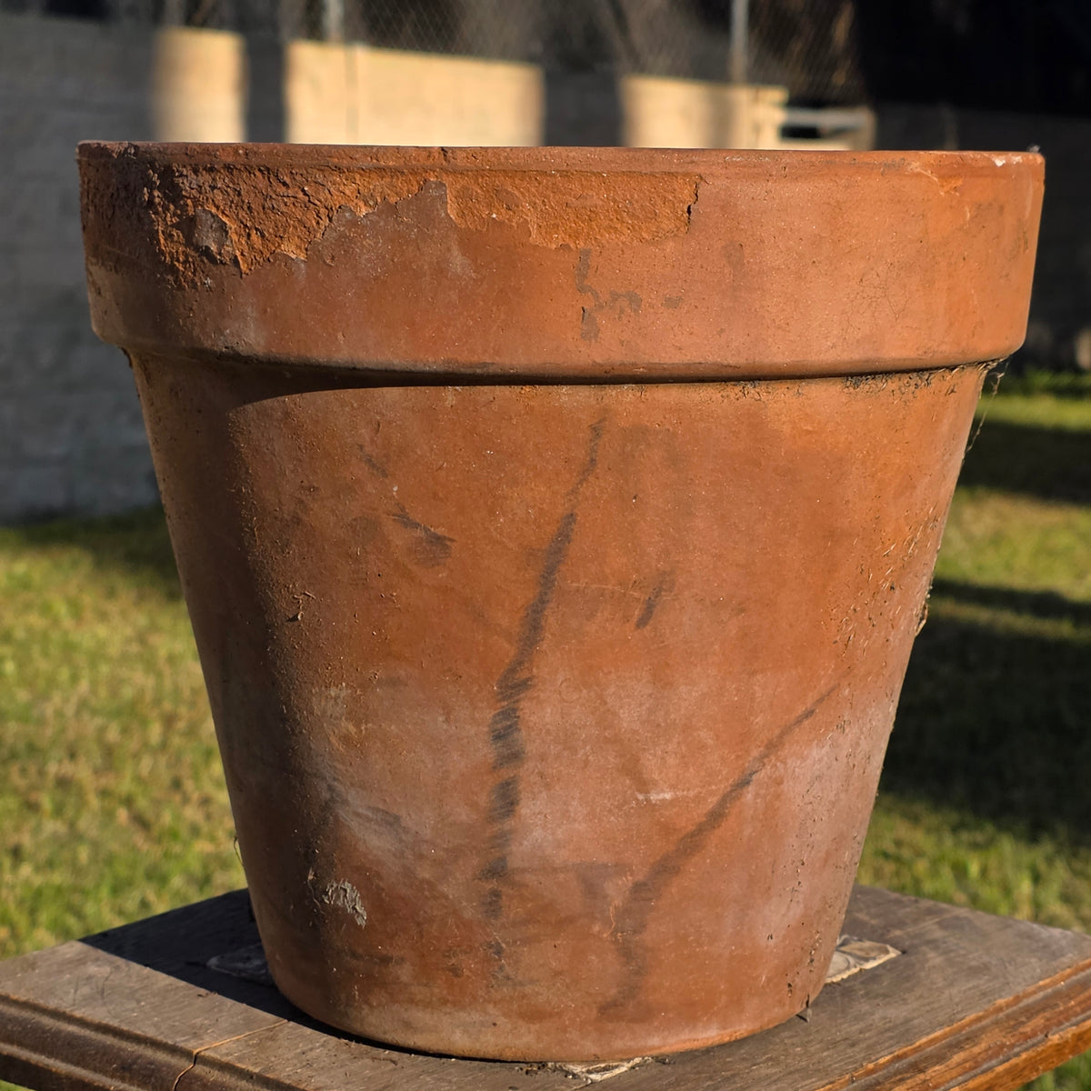 Vtg Italy Terra Cotta Planter Pot 11" Clay Earthenware Flower Decor 27 Tuscan