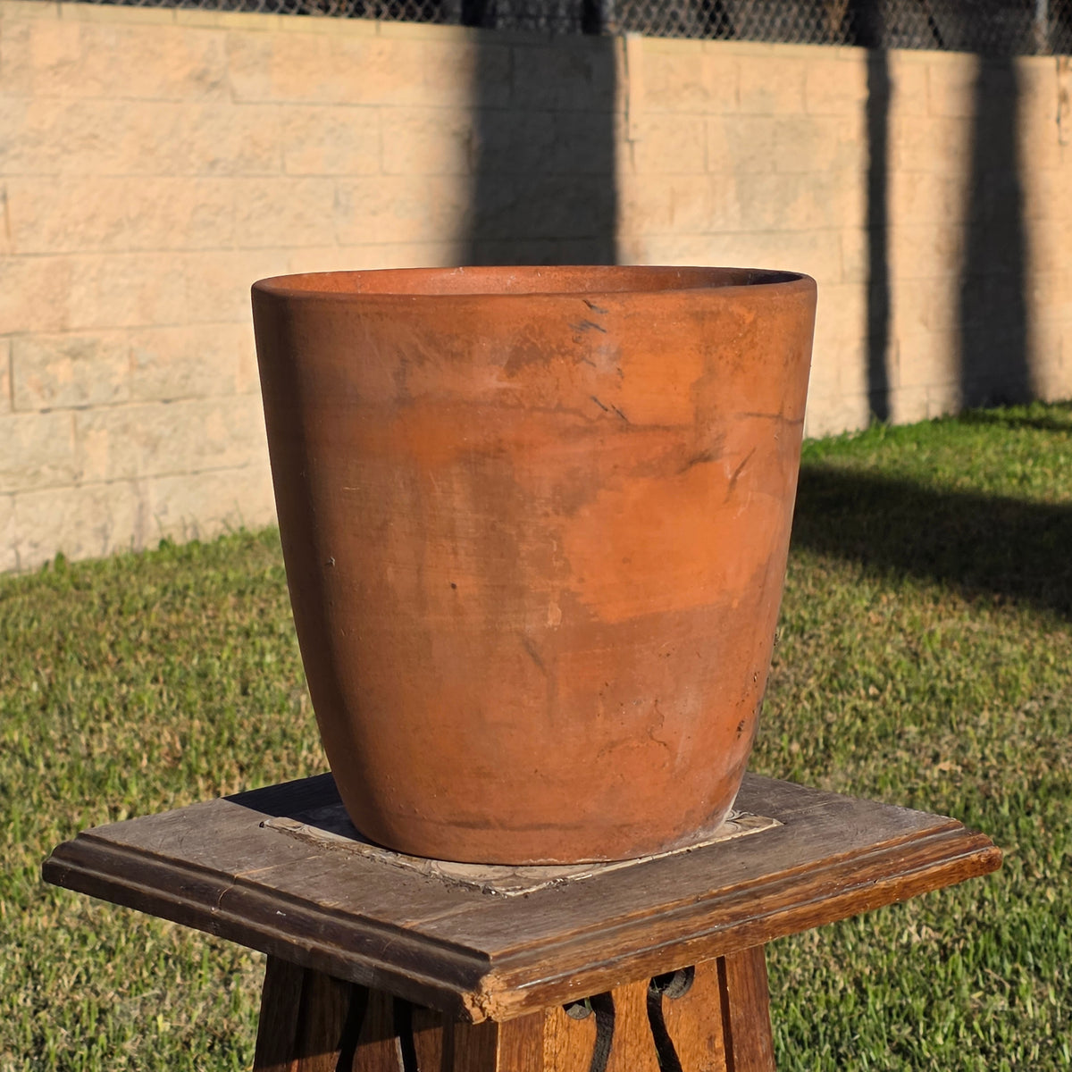 Vintage PMDI Terracotta Pot Pottery Mfg Mexico Heavy Clay Flower Planter 9"