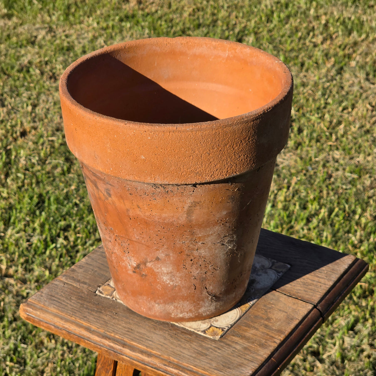 Vintage Italian Style Terracotta Clay Planter 9" Standard Flower Garden Pot Aged