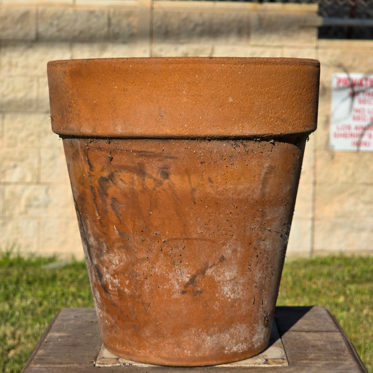 Vintage Italian Style Terracotta Clay Planter 9" Standard Flower Garden Pot Aged