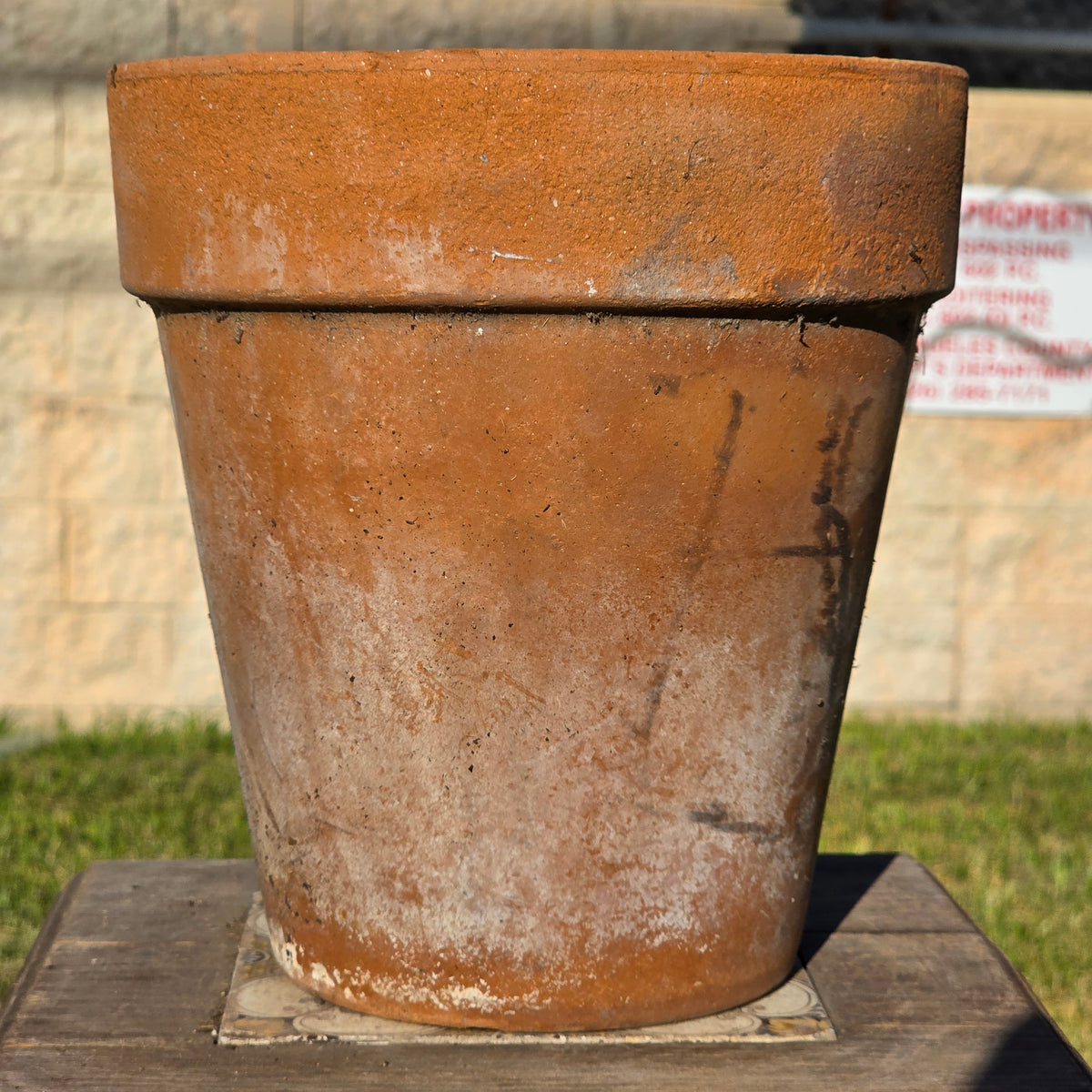 Vintage Italian Style Terracotta Clay Planter 9" Standard Flower Garden Pot Aged