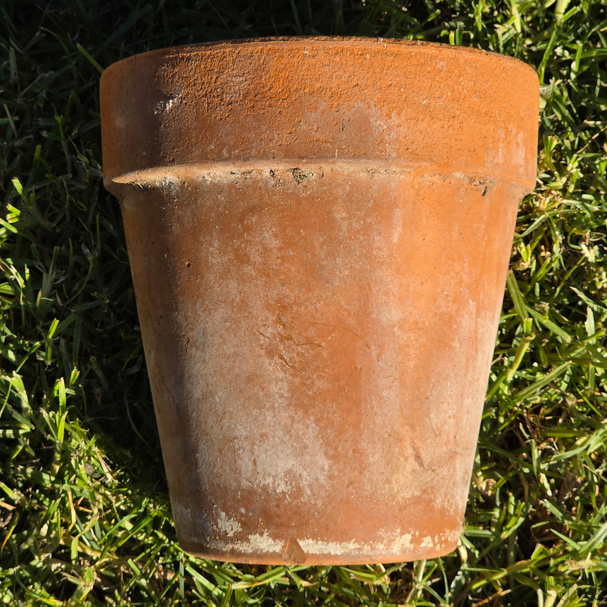 Vintage Italian Style Terracotta Clay Planter 9" Standard Flower Garden Pot Aged