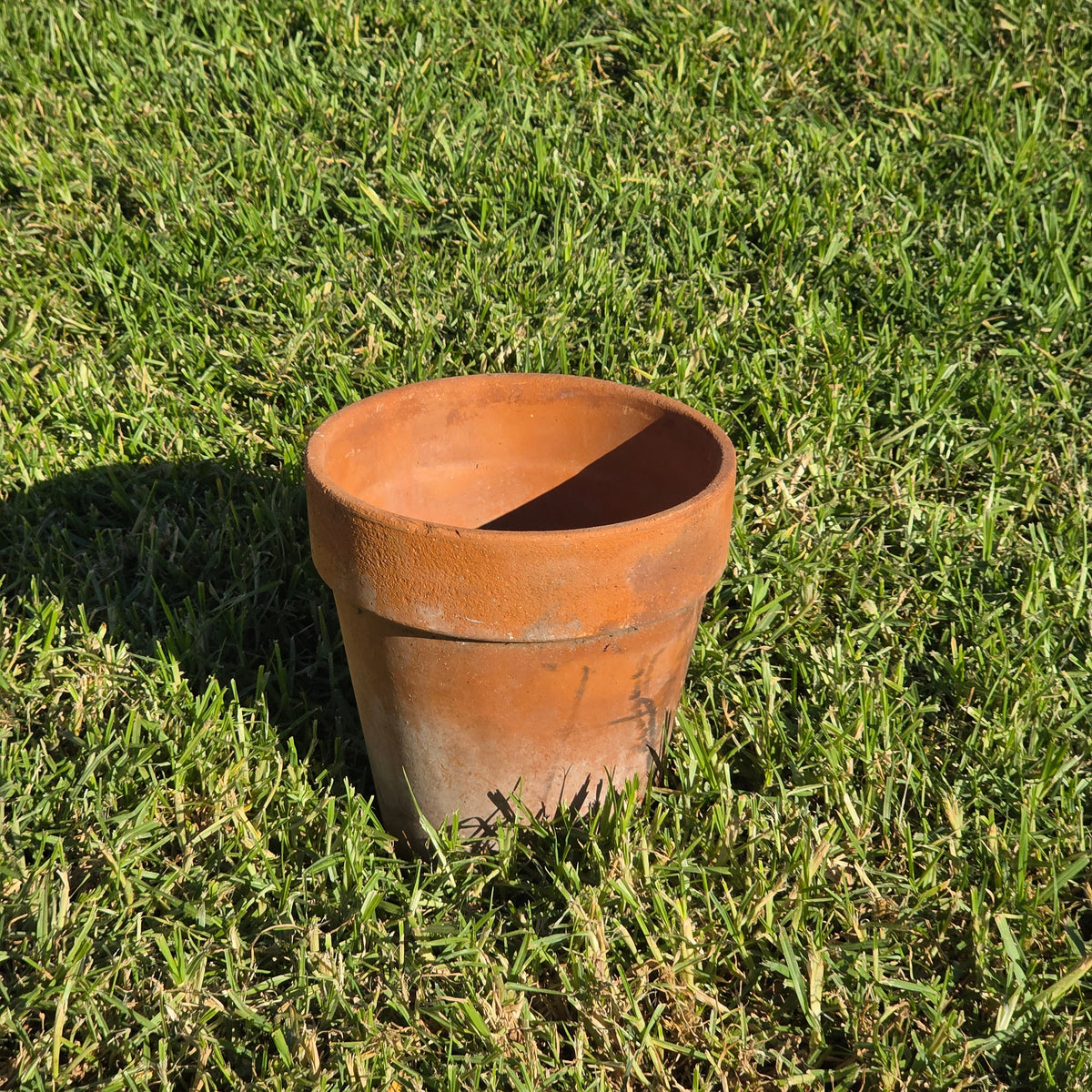 Vintage Italian Style Terracotta Clay Planter 9" Standard Flower Garden Pot Aged