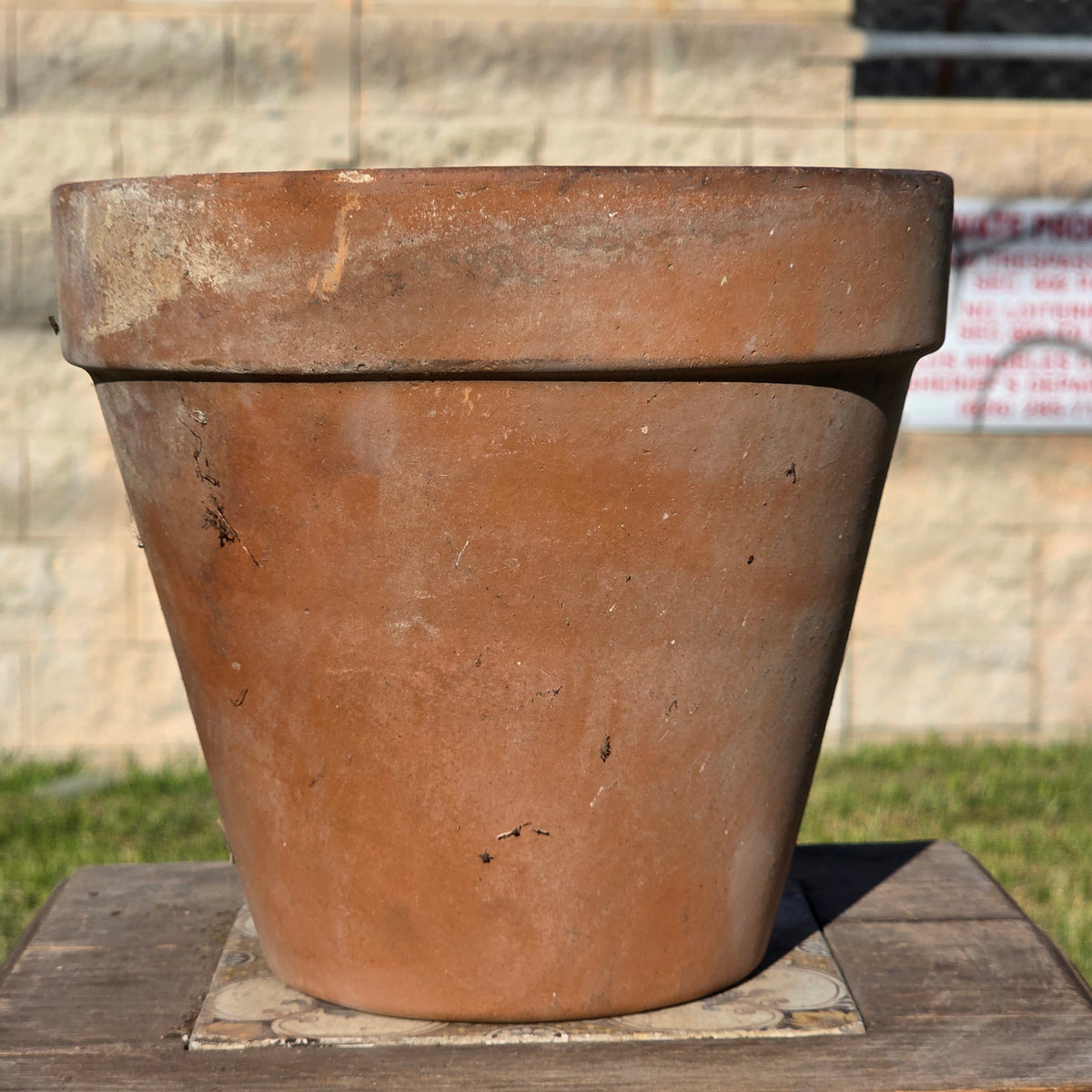 Vintage Italian Terracotta Planter Pot Classic Clay Garden Flower Italy 8.5x7.5