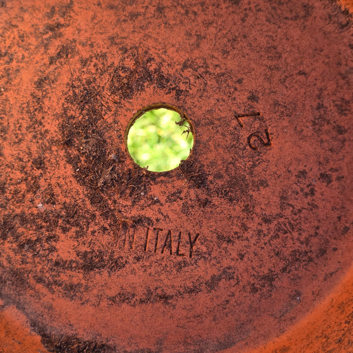 Vintage Italian Terracotta Planter Pot 10.75" Clay Flower Aged Patina Italy 27