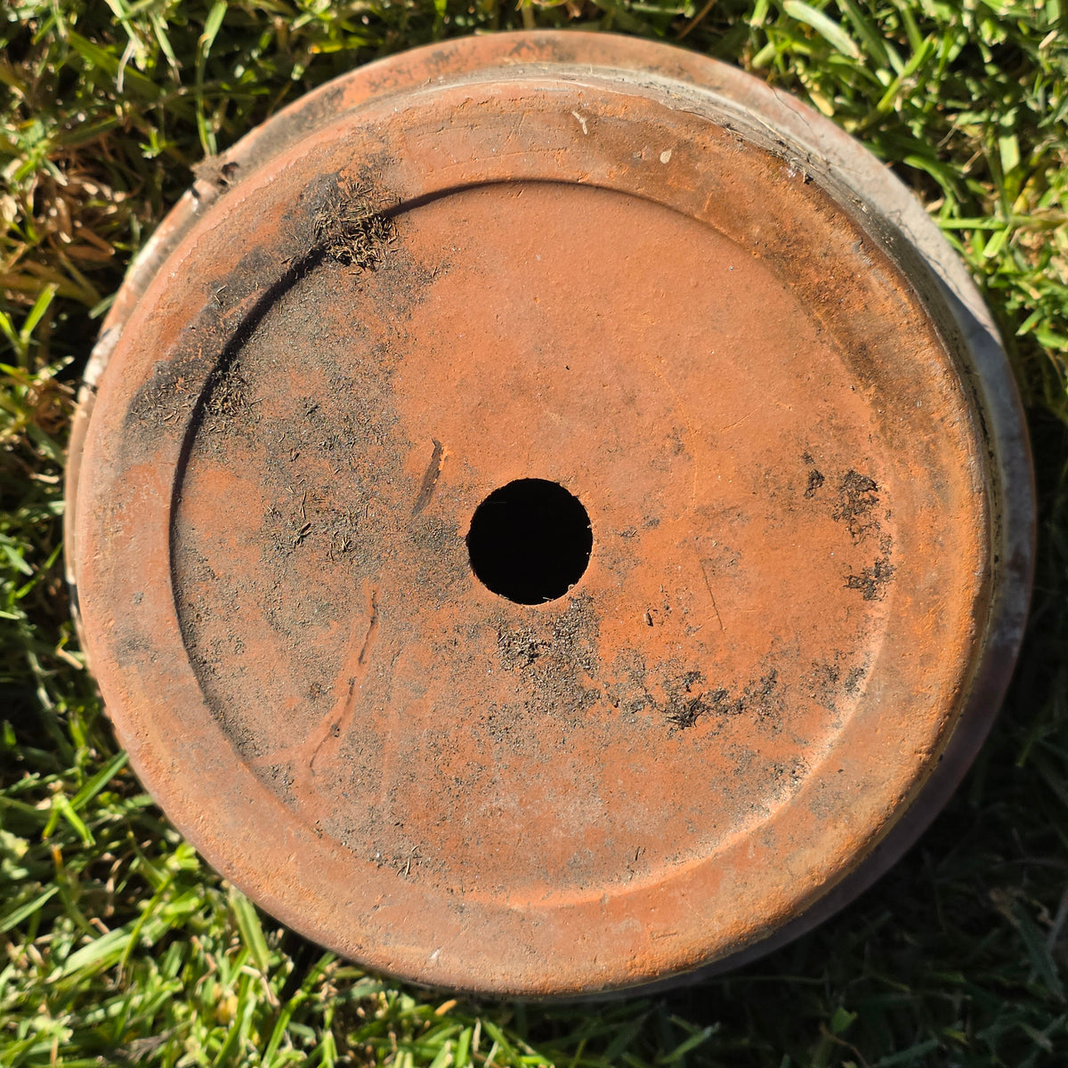 Vintage Italian Terracotta Planter Pot 10.75" Clay Flower Aged Patina Italy 27