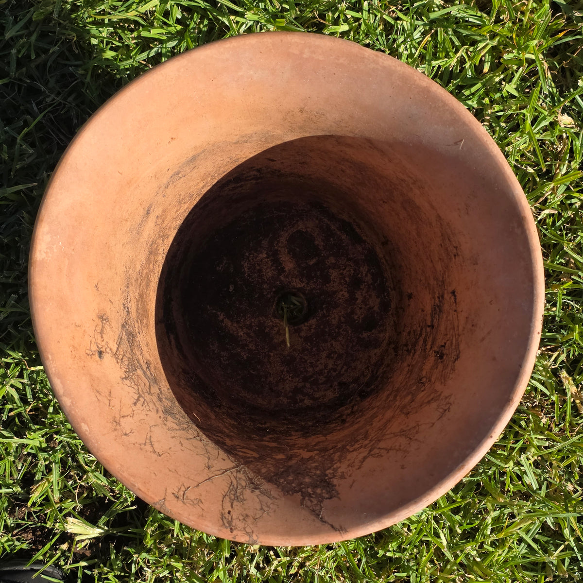 Vintage Terracotta Planter Flared Rim Flower Pot Weathered Clay Garden 11"