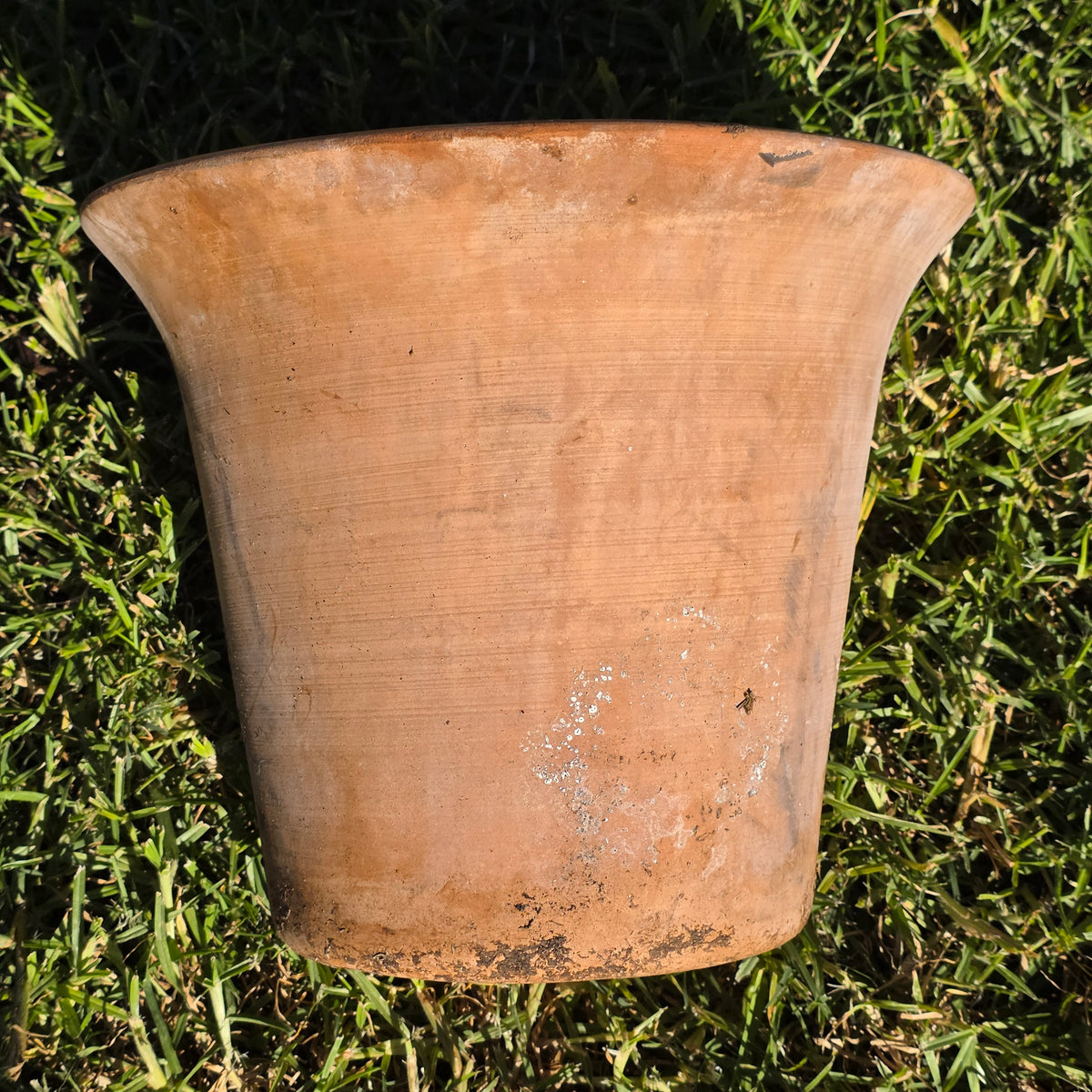 Vintage Terracotta Planter Flared Rim Flower Pot Weathered Clay Garden 11"