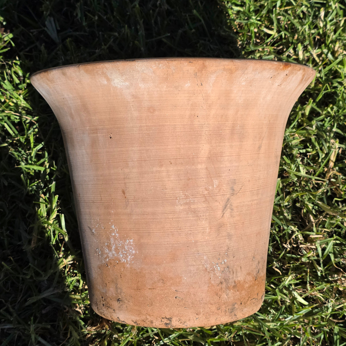 Vintage Terracotta Planter Flared Rim Flower Pot Weathered Clay Garden 11"