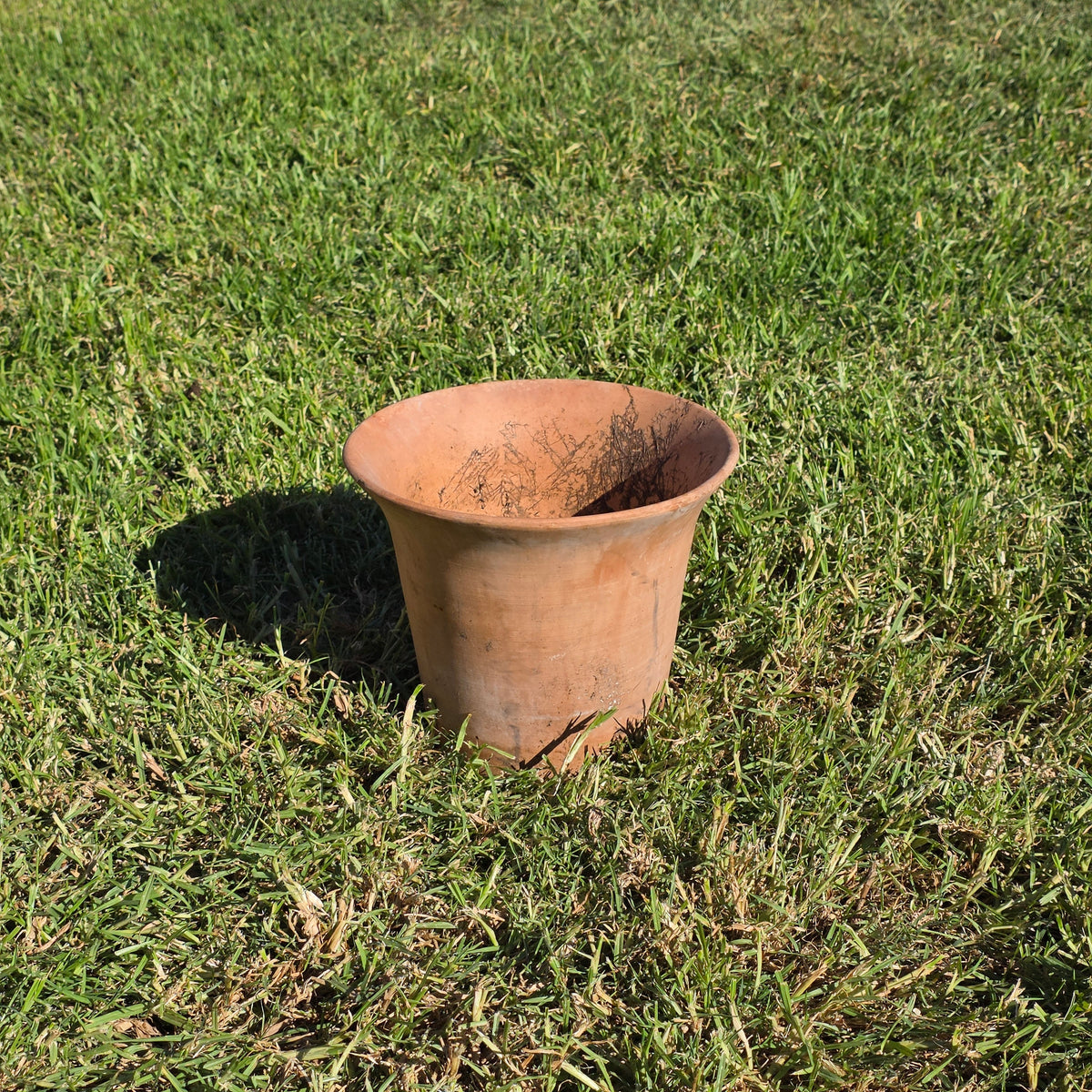 Vintage Terracotta Planter Flared Rim Flower Pot Weathered Clay Garden 11"
