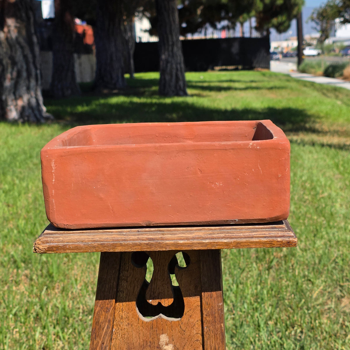 Vintage Toscana Terracotta Bonsai Planter Pot Square Succulent Cachepot