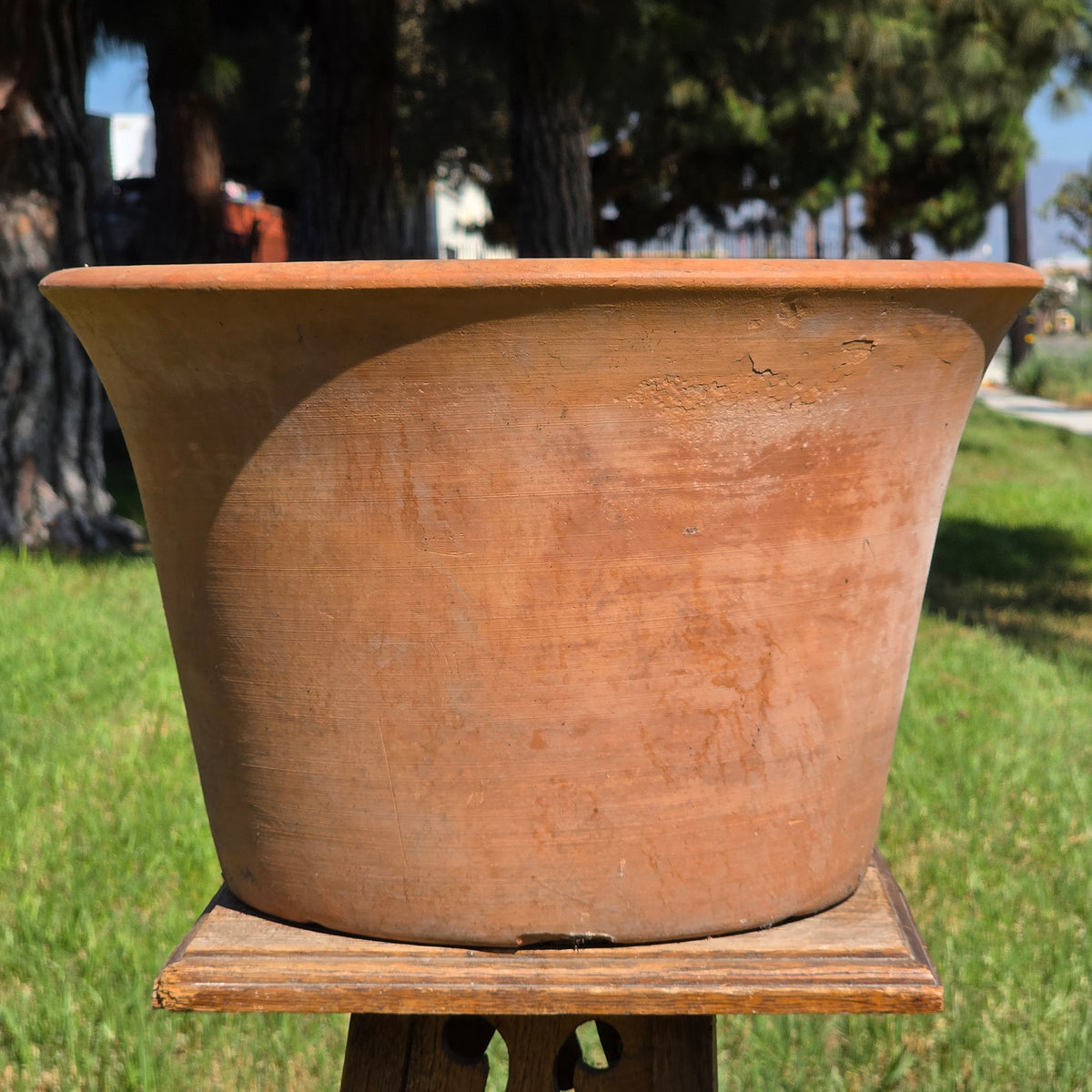 Vintage Terracotta Planter Large Italian Azalea Pot Rustic Clay Flower Bowl 15"