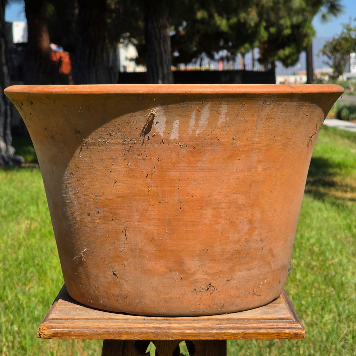 Vintage Terracotta Planter Large Italian Azalea Pot Rustic Clay Flower Bowl 15"
