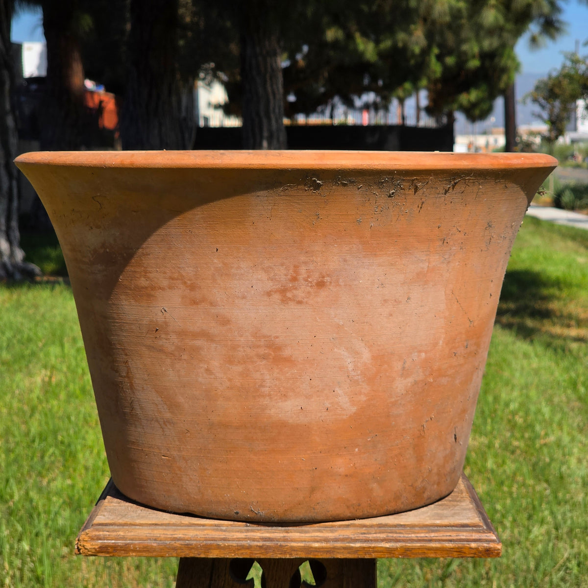 Vintage Terracotta Planter Large Italian Azalea Pot Rustic Clay Flower Bowl 15"