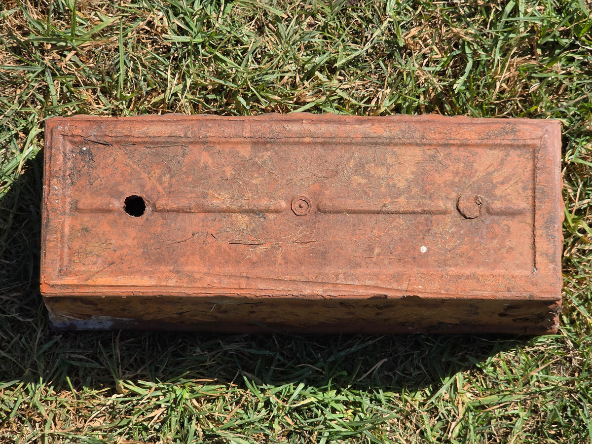 Vintage SILMA Italy Terracotta Rectangular Planter 20" Acanthus Leaf Window Box