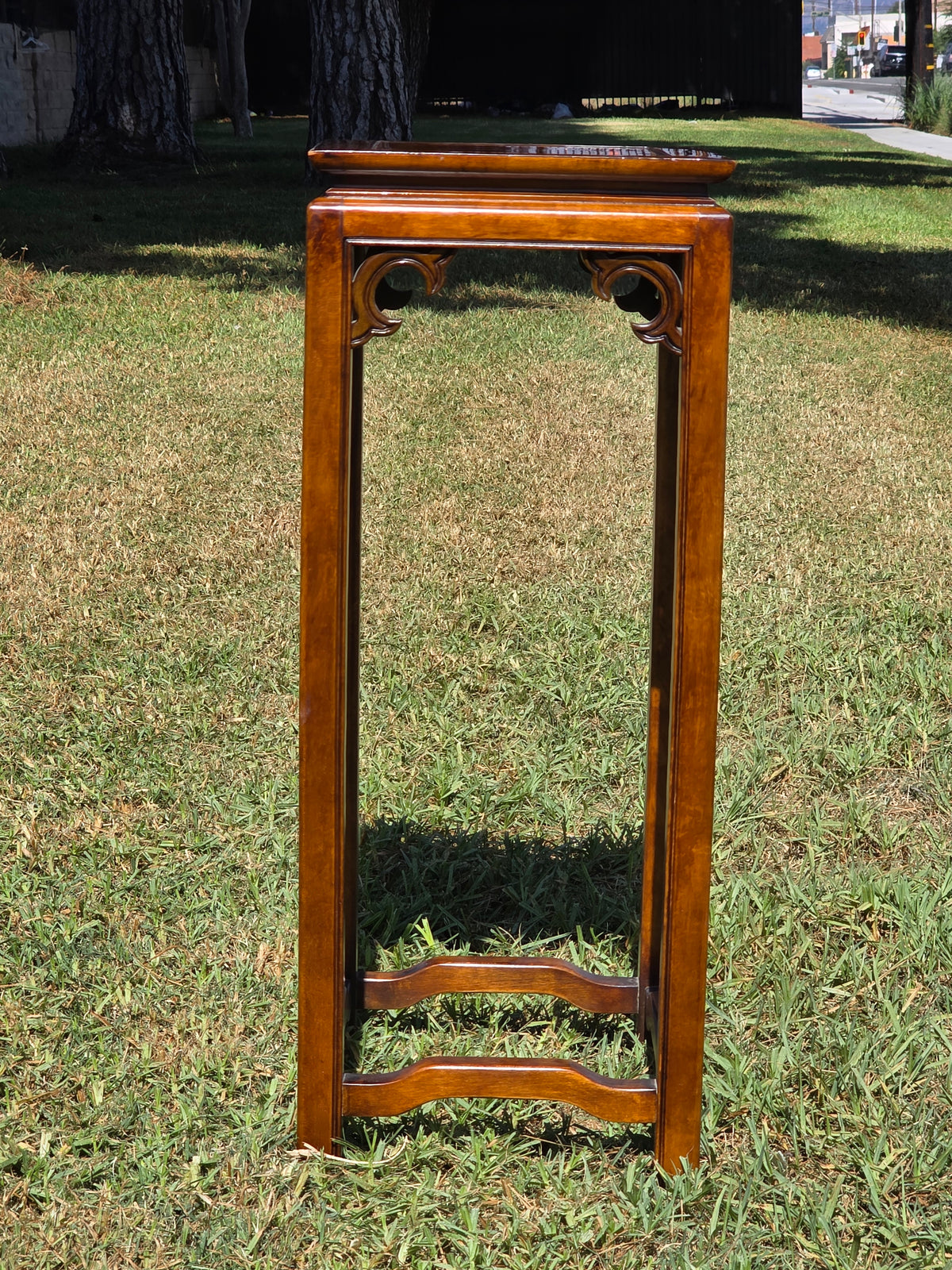 Wellington Hall Wood Plant Stand Pedestal Table Chinese Chippendale Vintage 32"