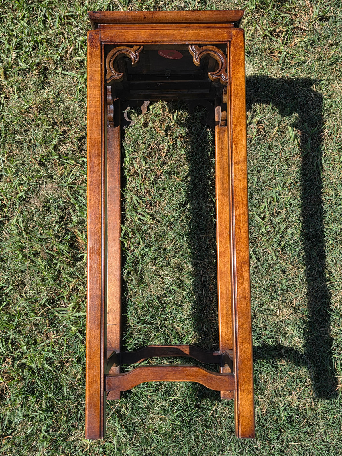 Wellington Hall Wood Plant Stand Pedestal Table Chinese Chippendale Vintage 32"