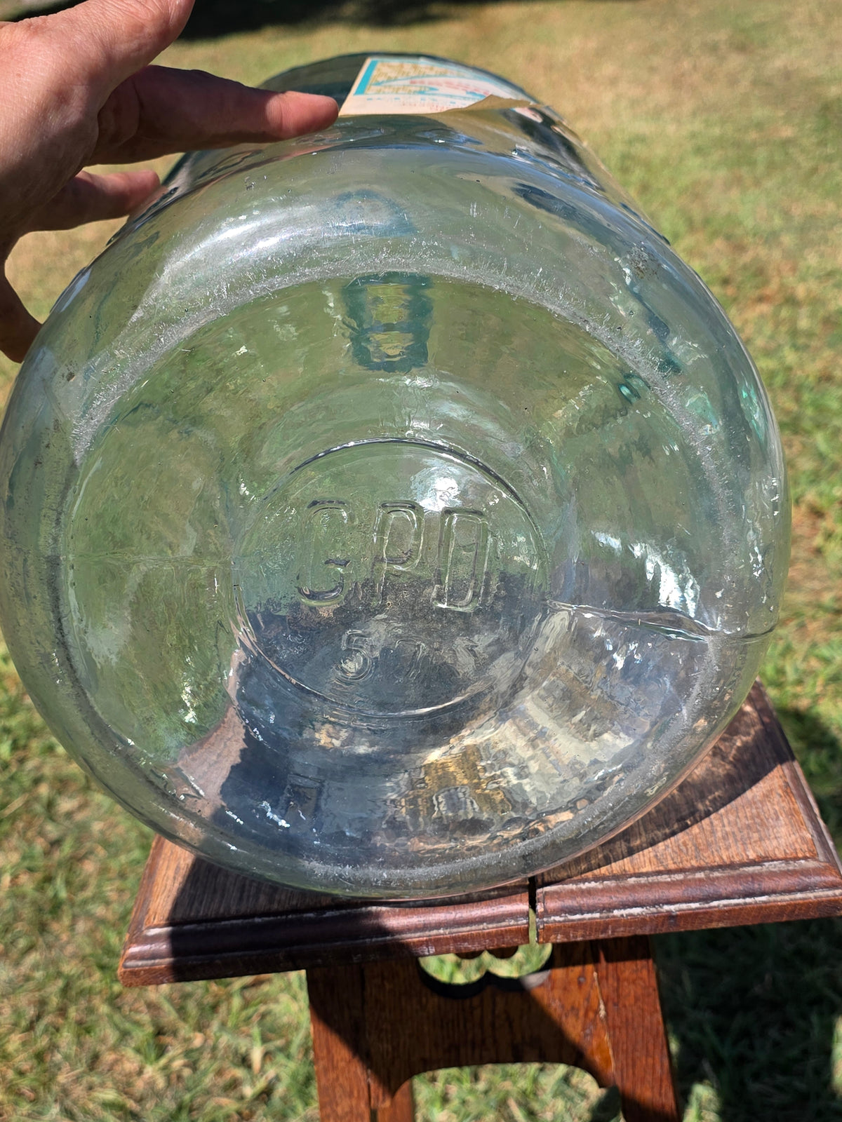 Vintage Arrowhead Puritas 5 Gallon Glass Water Bottle Carboy Wood Crate 1957