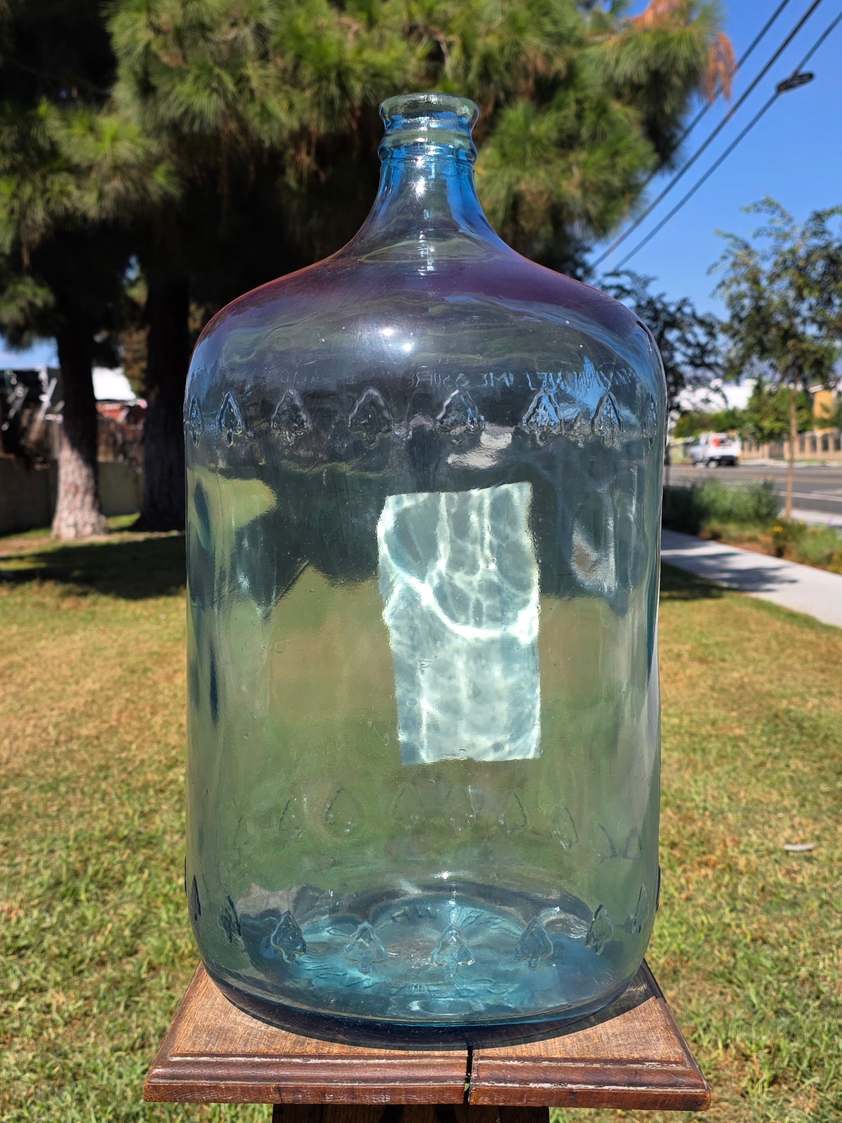 Vintage Arrowhead Puritas 5 Gallon Glass Water Bottle Carboy Wood Crate 1973 (Damage)