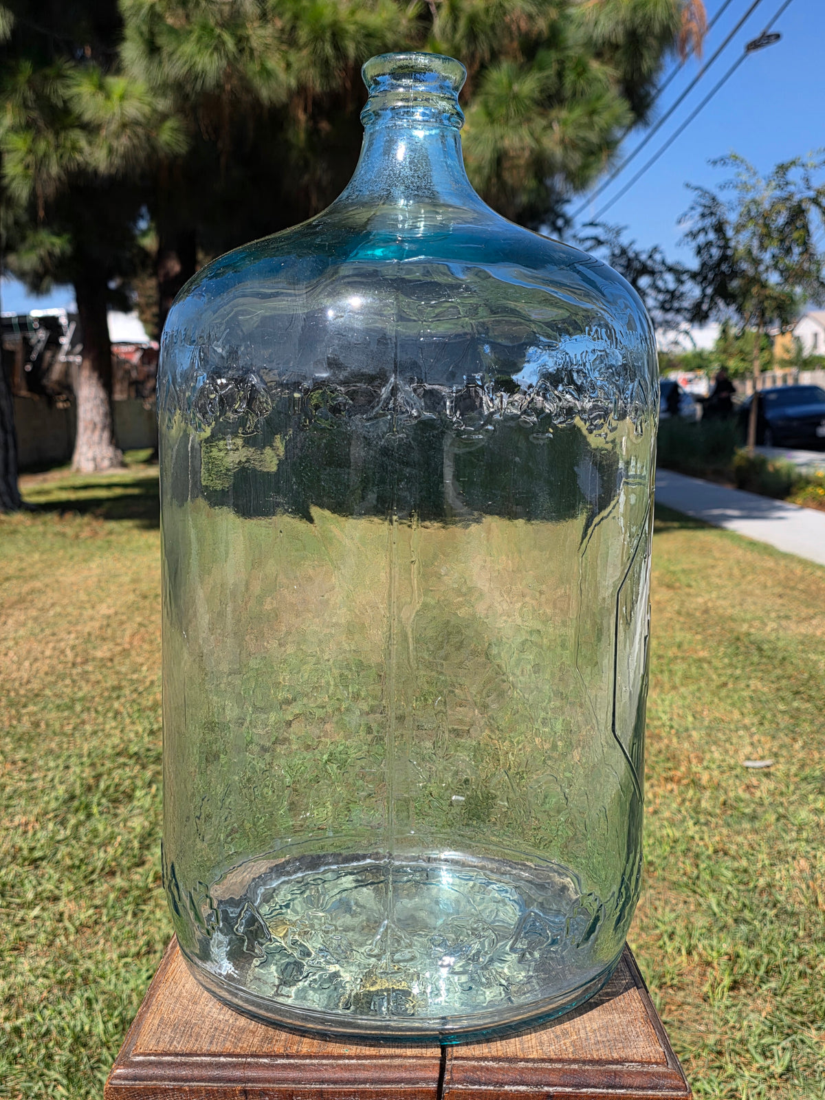 Vintage Arrowhead Puritas 5 Gallon Glass Water Bottle Carboy Wood Crate 1962