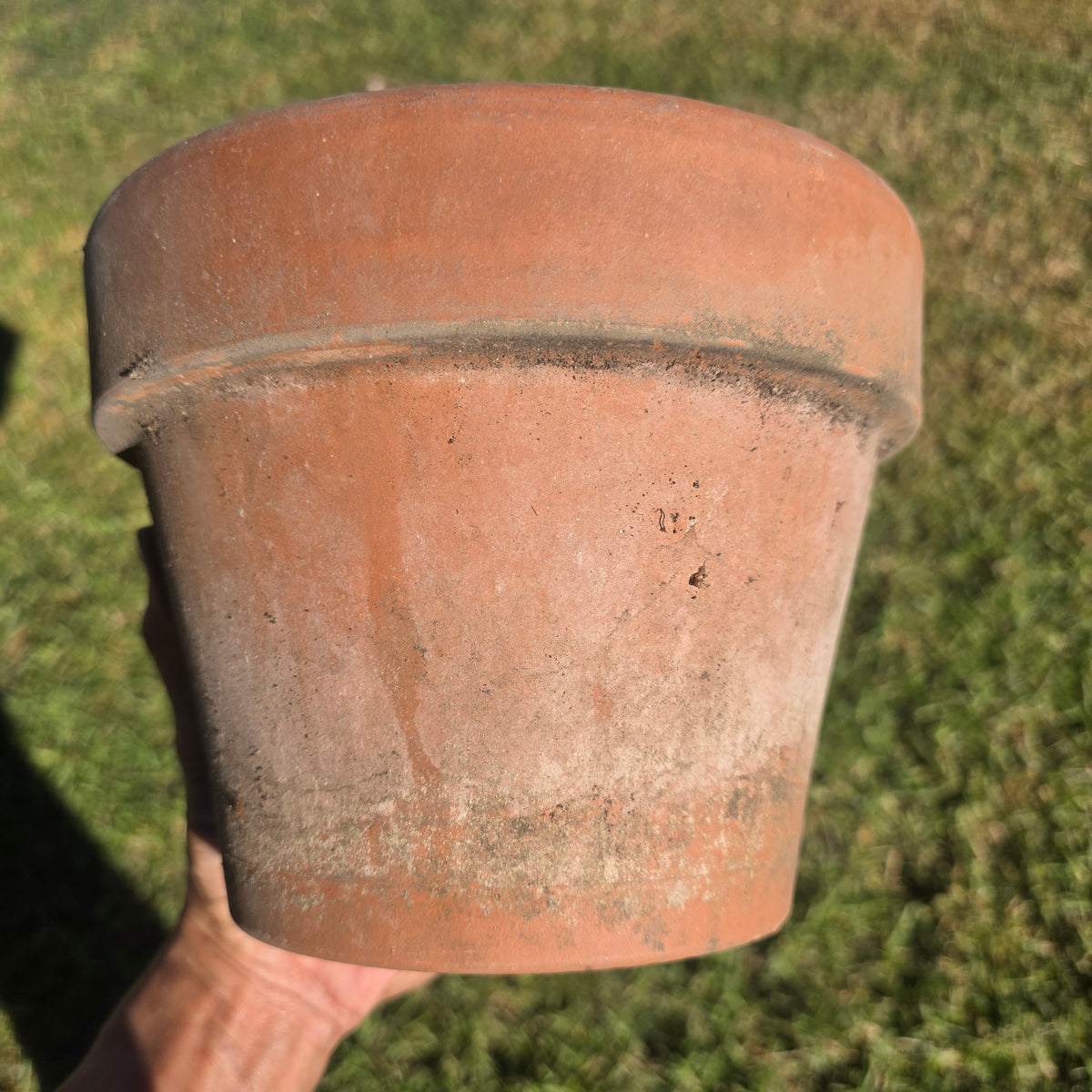 Pair of 2 ITERRA 20 Terracotta Planters Clay Flower Pots Made in Italy 8" Vtg