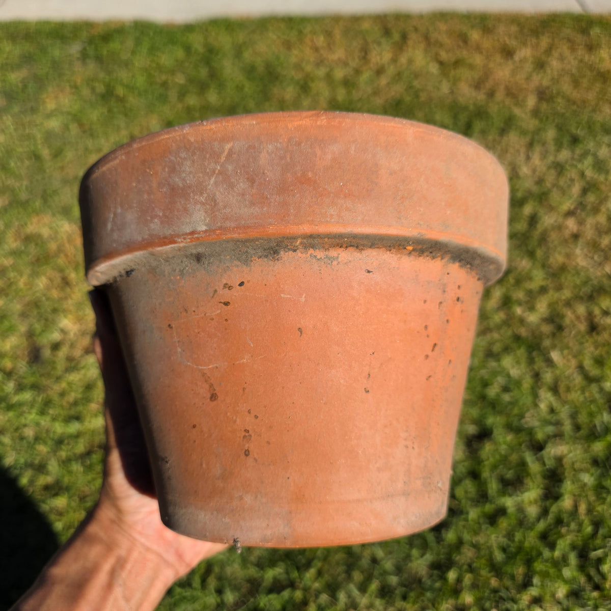 Pair of 2 Vintage ITERRA Terracotta Planter 8" Italian Clay Pots (Made in Italy)